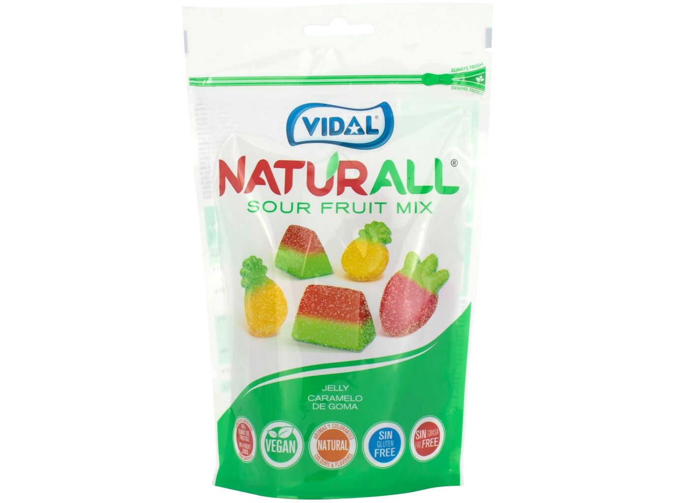 GOMAS VIDAL MIX FRUTAS &Aacute;CIDAS 180G image number 0