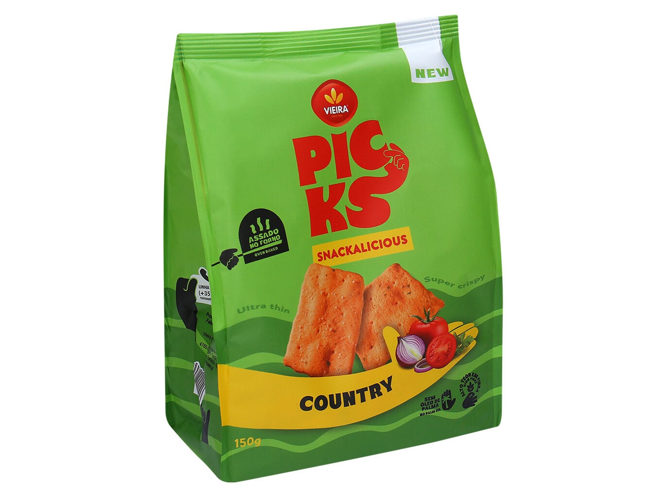 SNACK PICKS VIEIRA SABOR CAMPON&Ecirc;S 150G image number 0