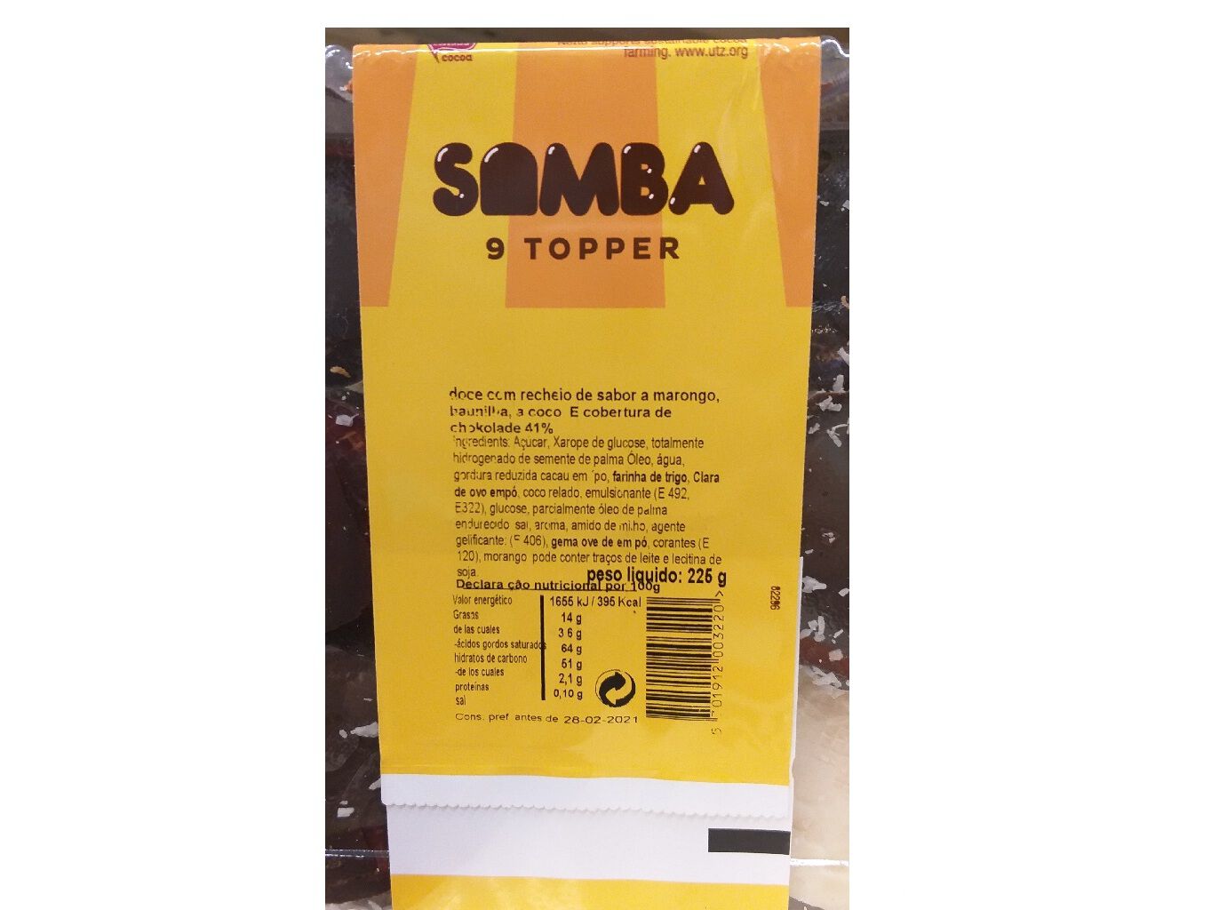 BOMBOKAS SAMBA TOPPER 9UN 225G image number 1
