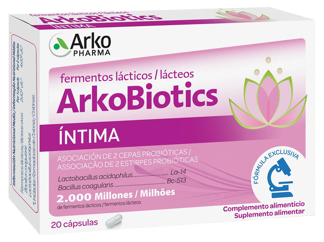 SUPLEMENTO ARKOBIOTICS INT&Iacute;MA 20CAPSULAS