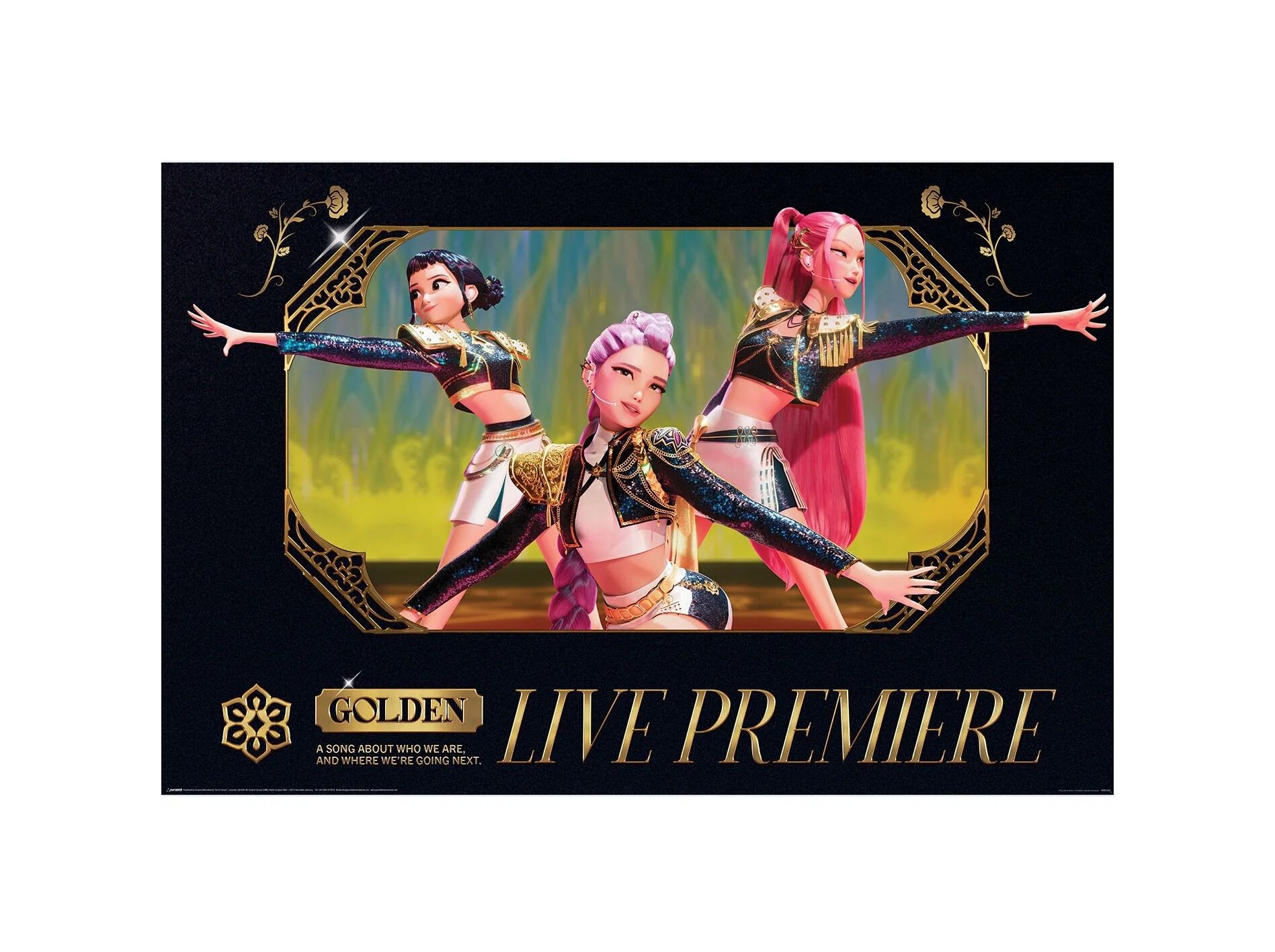 POSTER K-POP DEMON HUNTERS GOLDEN LIVE PREMIERE image number 0
