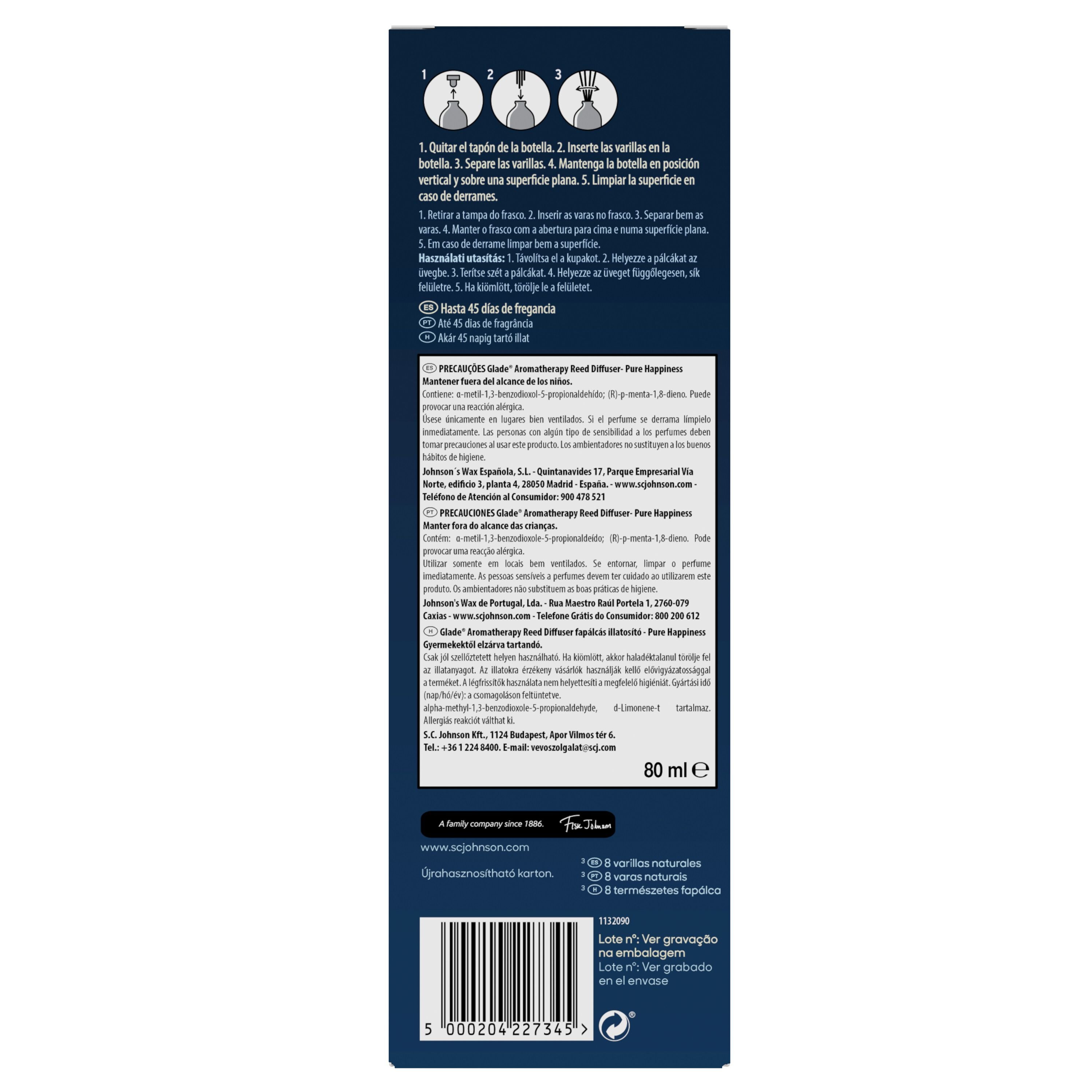 AMBIENTADOR GLADE STICK MOMENT OF ZEN HAPINESS 80ML image number 1