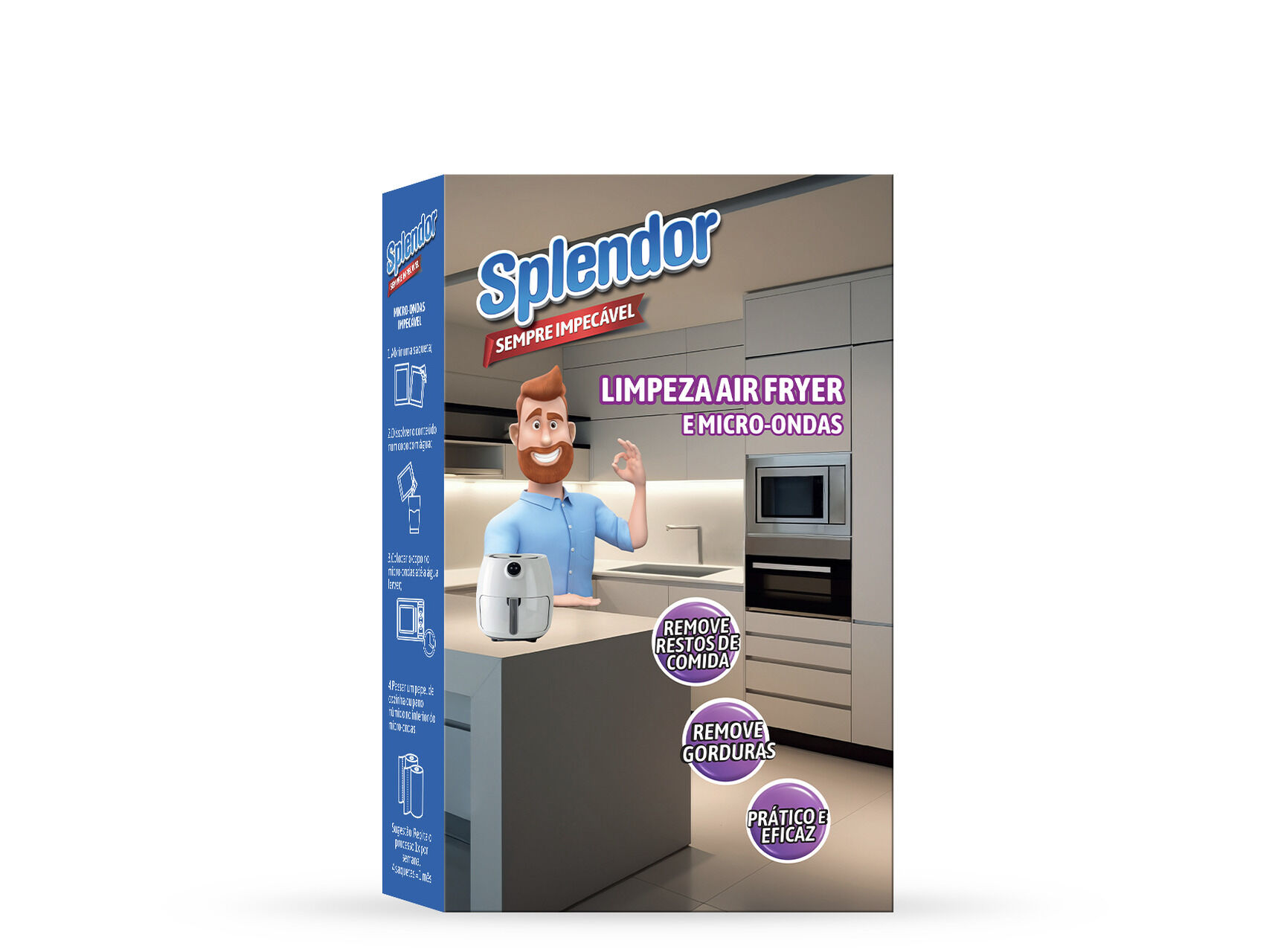 SAQUETA LIMPEZA SPLENDOR MICROONDAS/AIRFRYER 4UN