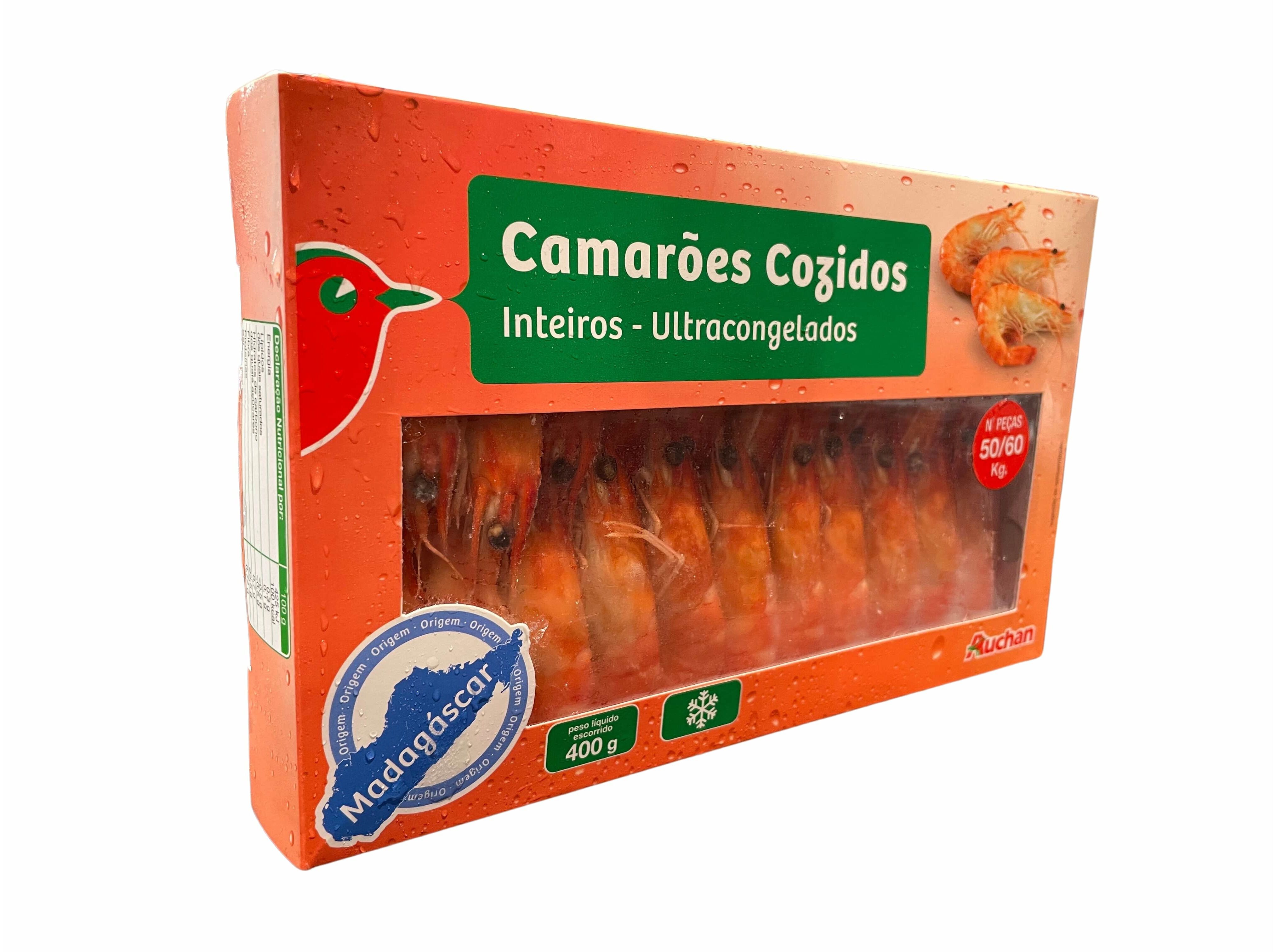 CAMAR&Atilde;O AUCHAN COZIDO MADAG&Aacute;SCAR 50/60 400G