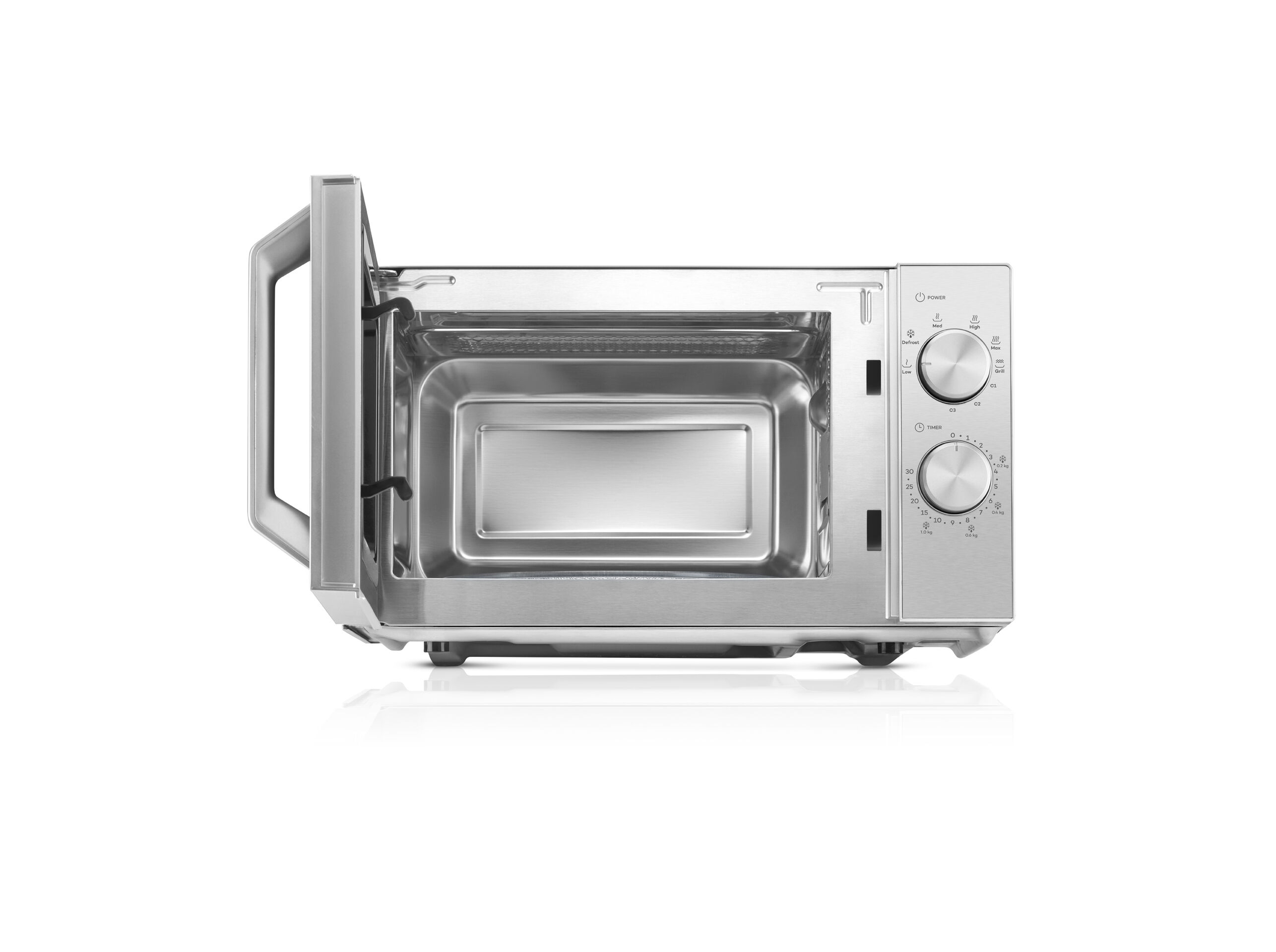 MICRO-ONDAS COM GRILL FLAMA 1815FL INOX 20L image number 4