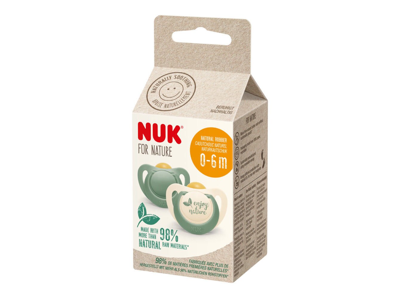 CHUPETA NATURE NUK LATEX 0-6M 2UN image number 0