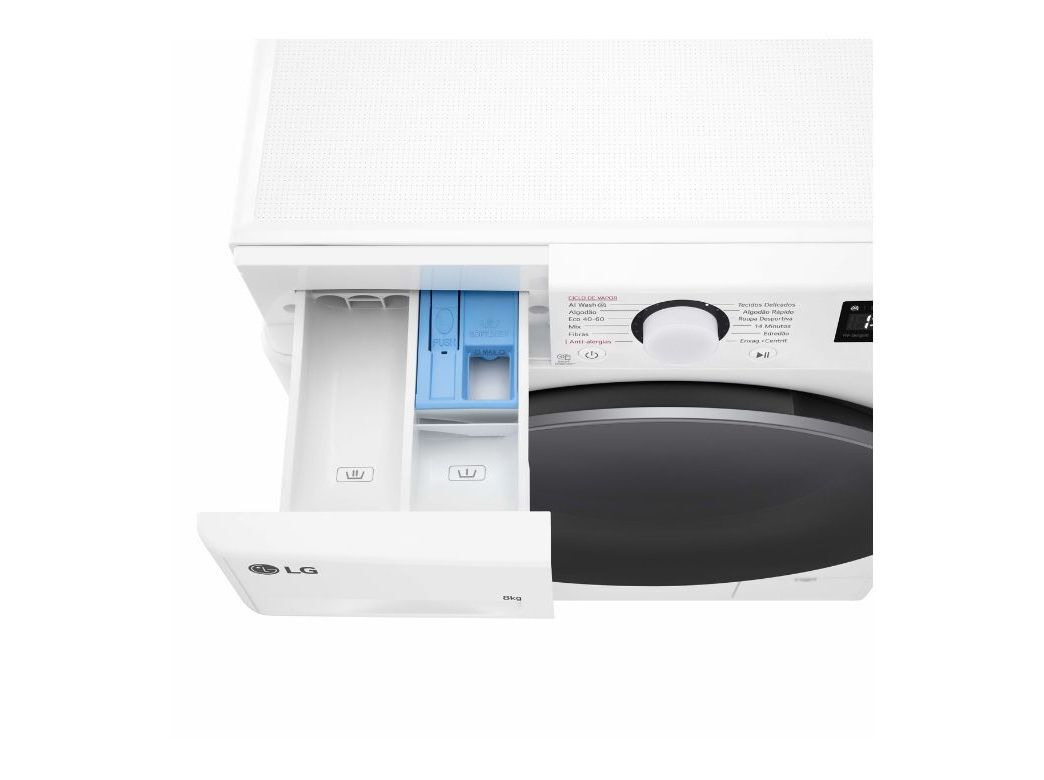 M&Aacute;QUINA DE LAVAR ROUPA LG F2WR5S8S1W - BRANCO A 8KG image number 5