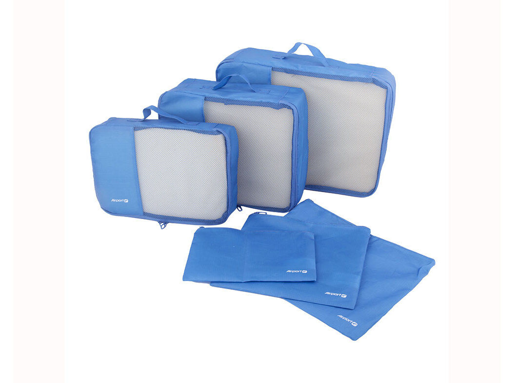 BOLSAS DE ARRUMA&Ccedil;&Atilde;O AIRPORT AZUL 6 PE&Ccedil;AS image number 0