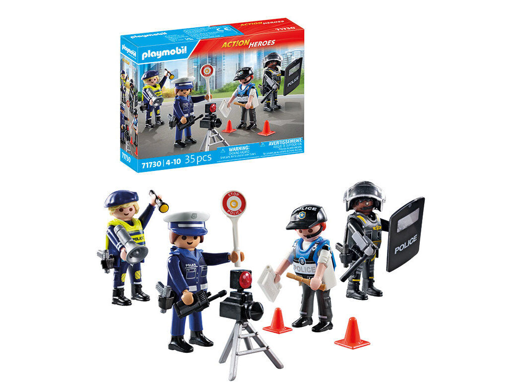 SET FIGURAS POL&Iacute;CIA PLAYMOBIL 71730 image number 0