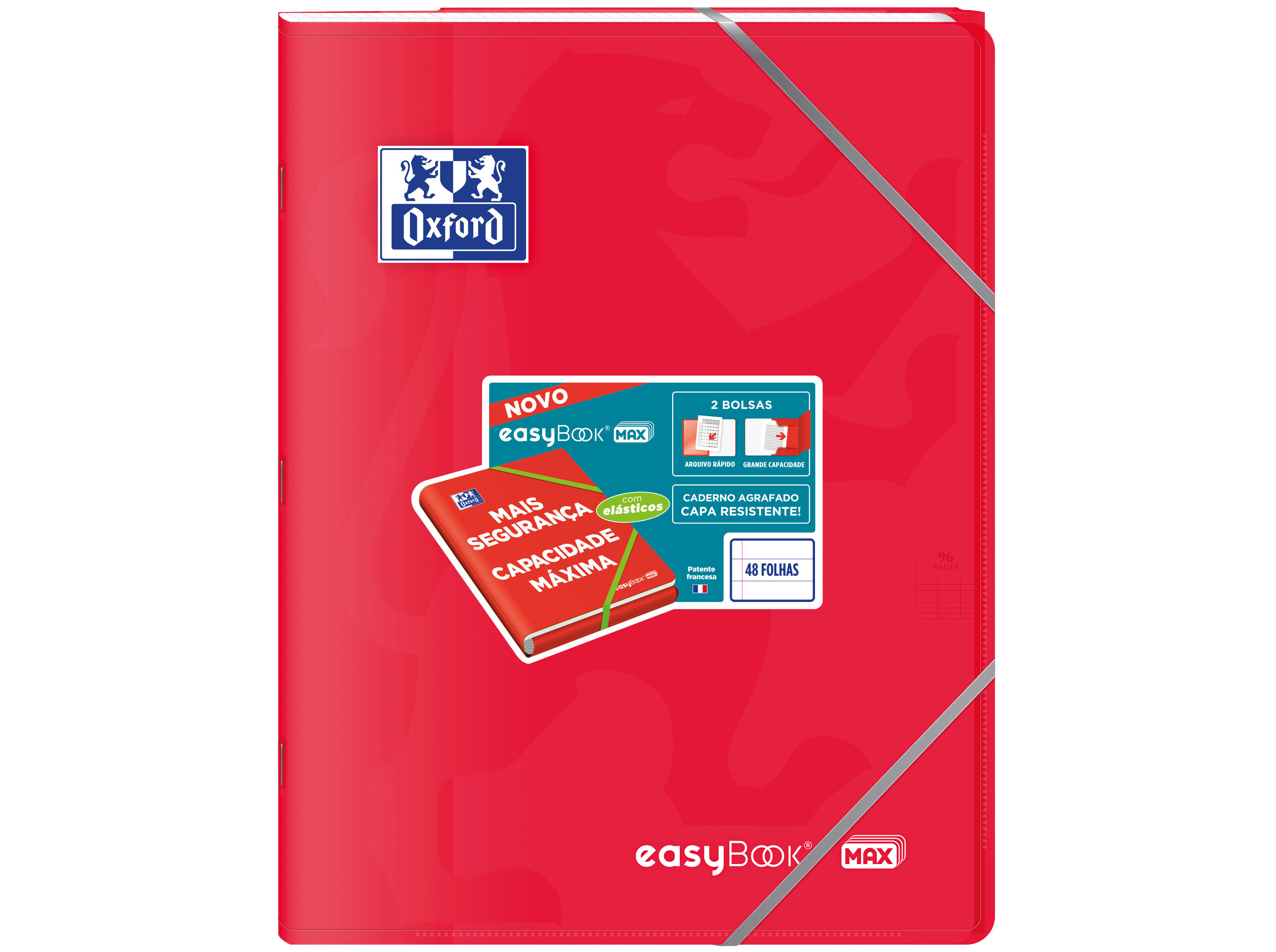 CADERNO AGRAFADO A4 OXFORD EASYBOOK MAXI COM EL&Aacute;STICOS PAUTADO 48 FOLHAS CORES SORTIDAS image number 8