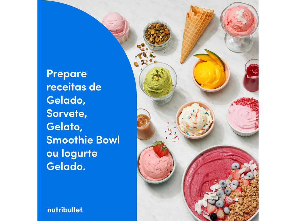 M&Aacute;QUINA DE GELADOS NUTRIBULLET CHILL ICE CREAM MAKER NBD0503W 470ML 500W 5 PROGRAMAS image number 5