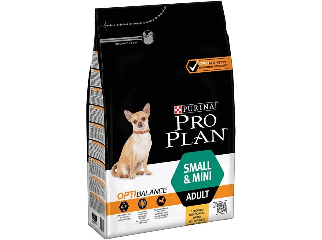 RA&Ccedil;&Atilde;O PARA C&Atilde;O ADULTO PRO PLAN SMALL E MINI COM FRANGO 3KG