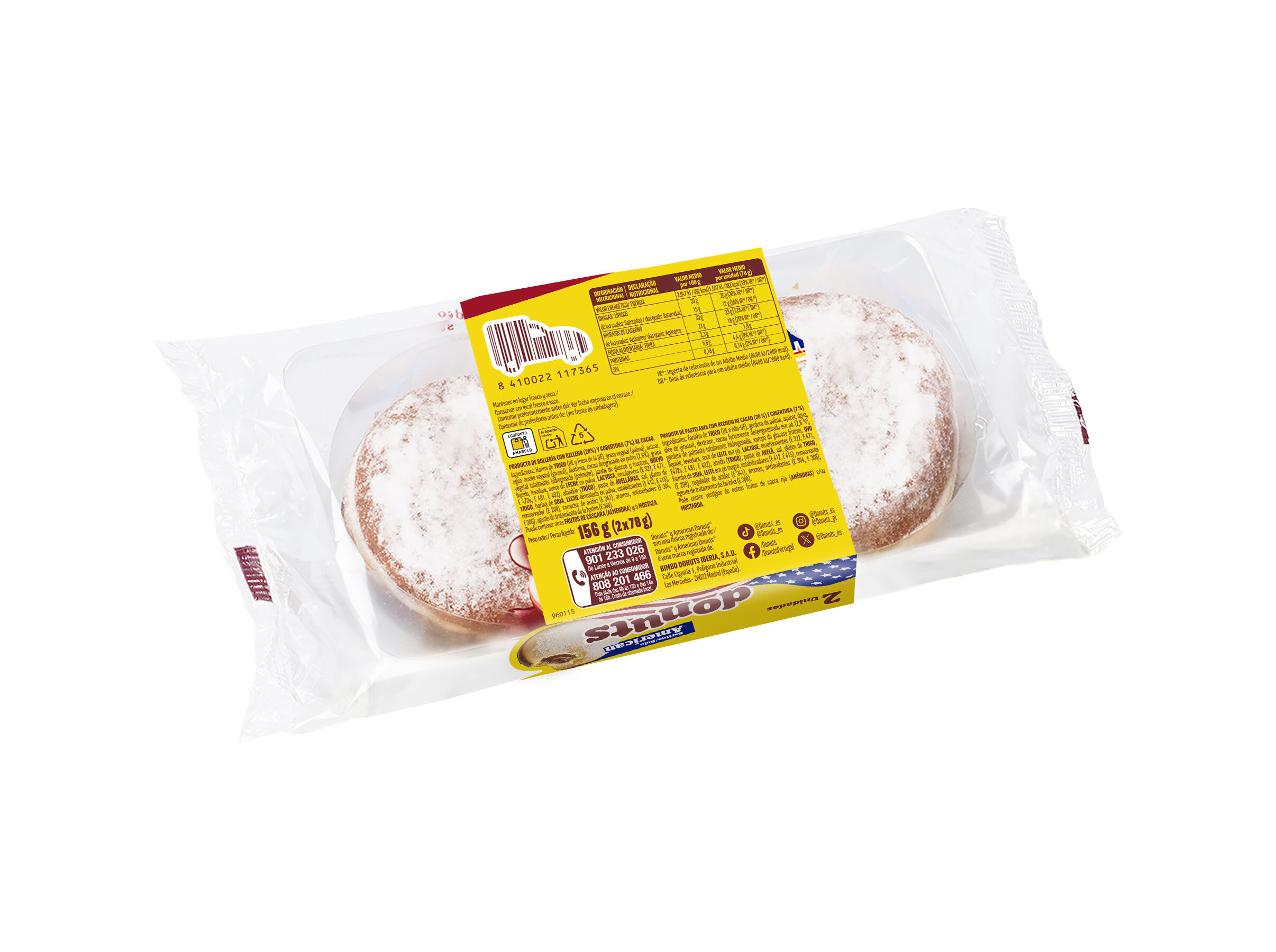 DONUTS AMERICANO CHOCOLATE 2UN 148 G image number 1