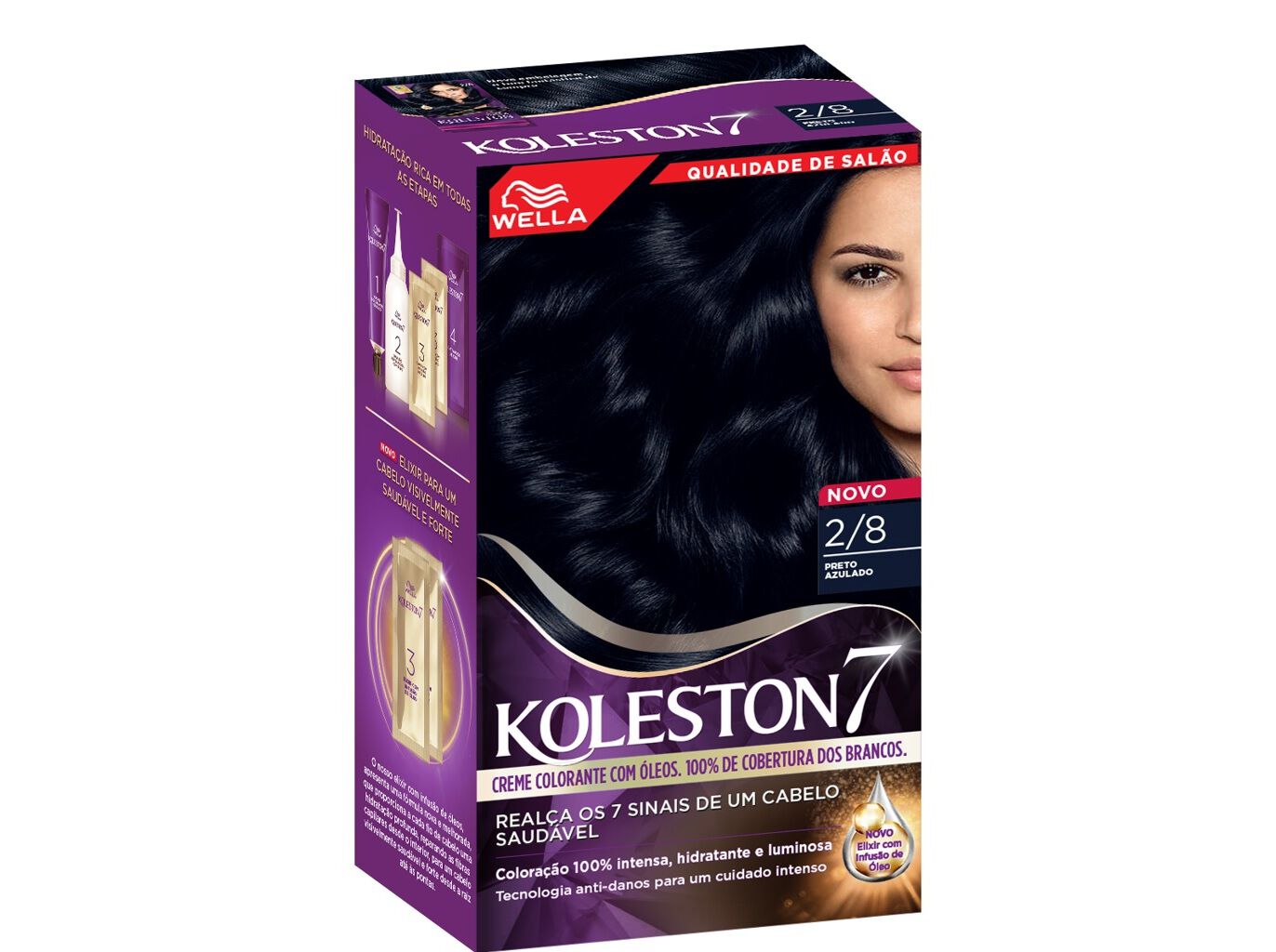 COLORA&Ccedil;&Atilde;O N&ordm; 2/8 PRETO AZULADO KOLESTON UN