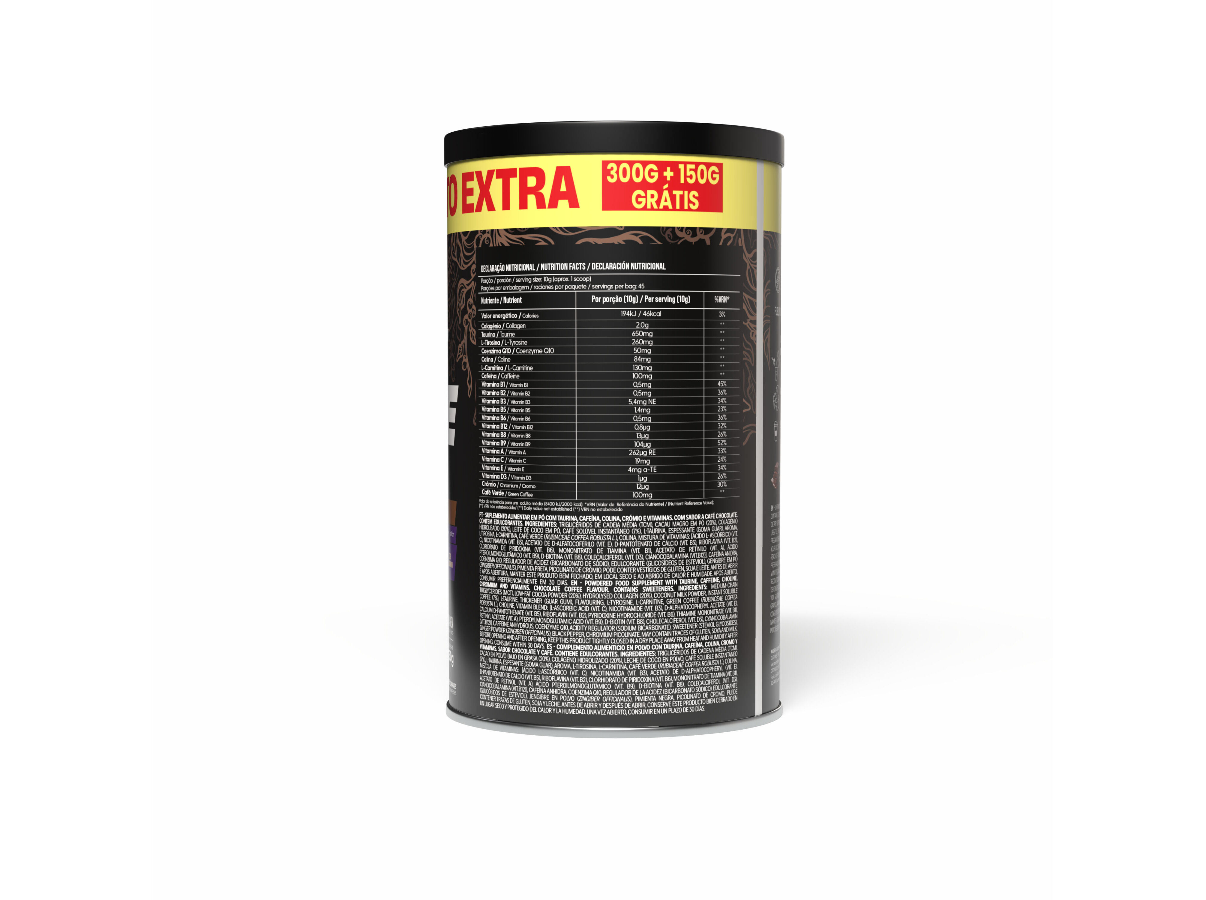 BULLET COFFEE ZELTHY CHOCOLATE 300G+150G OFERTA image number 1