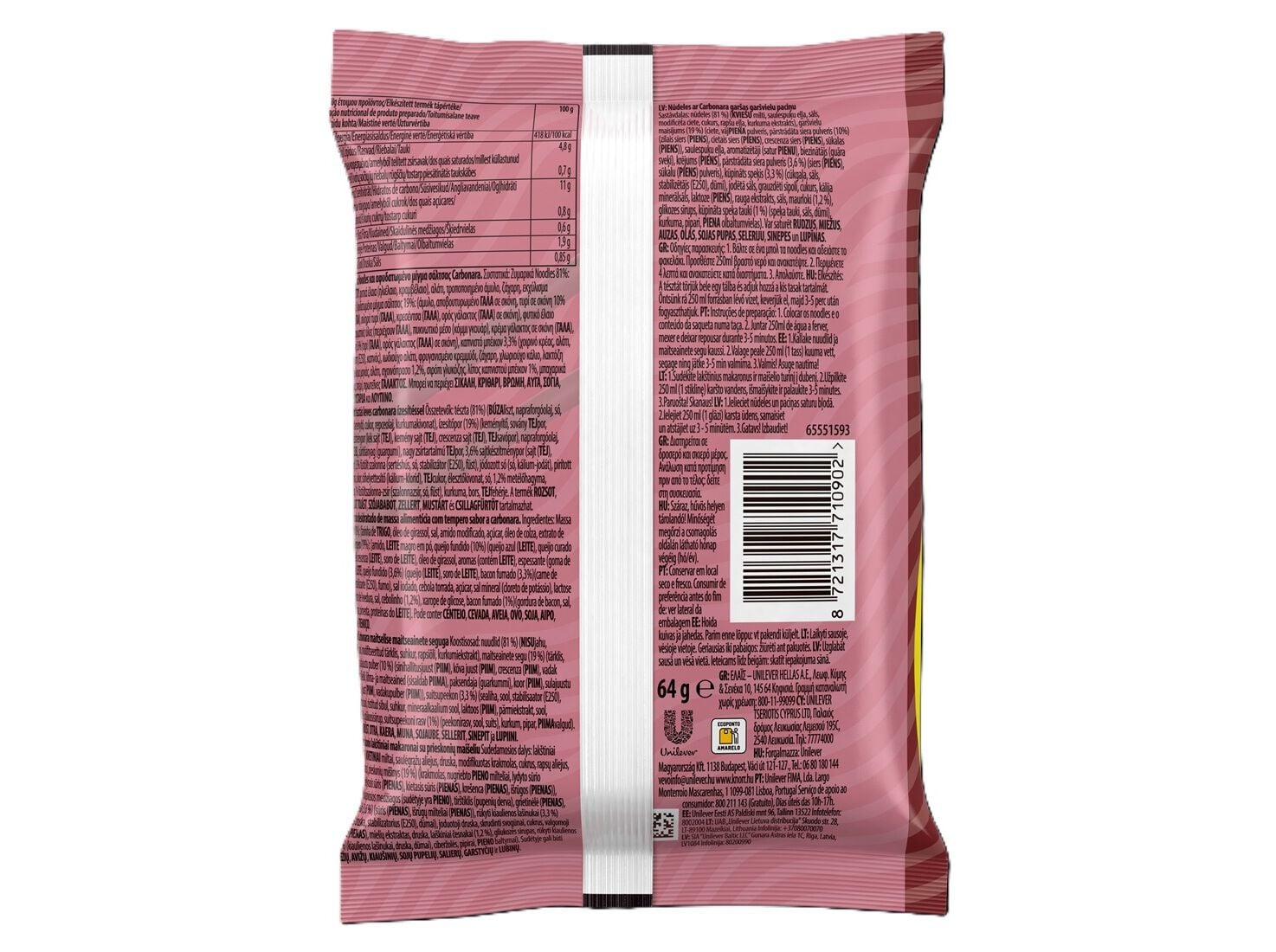 MASSA FUSION NOODLES KNORR CARBONARA 64G image number 1