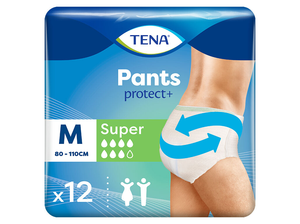 CUECAS INCONTIN&Ecirc;NCIA TAMANHO M TENA PANTS SUPER 12 UN