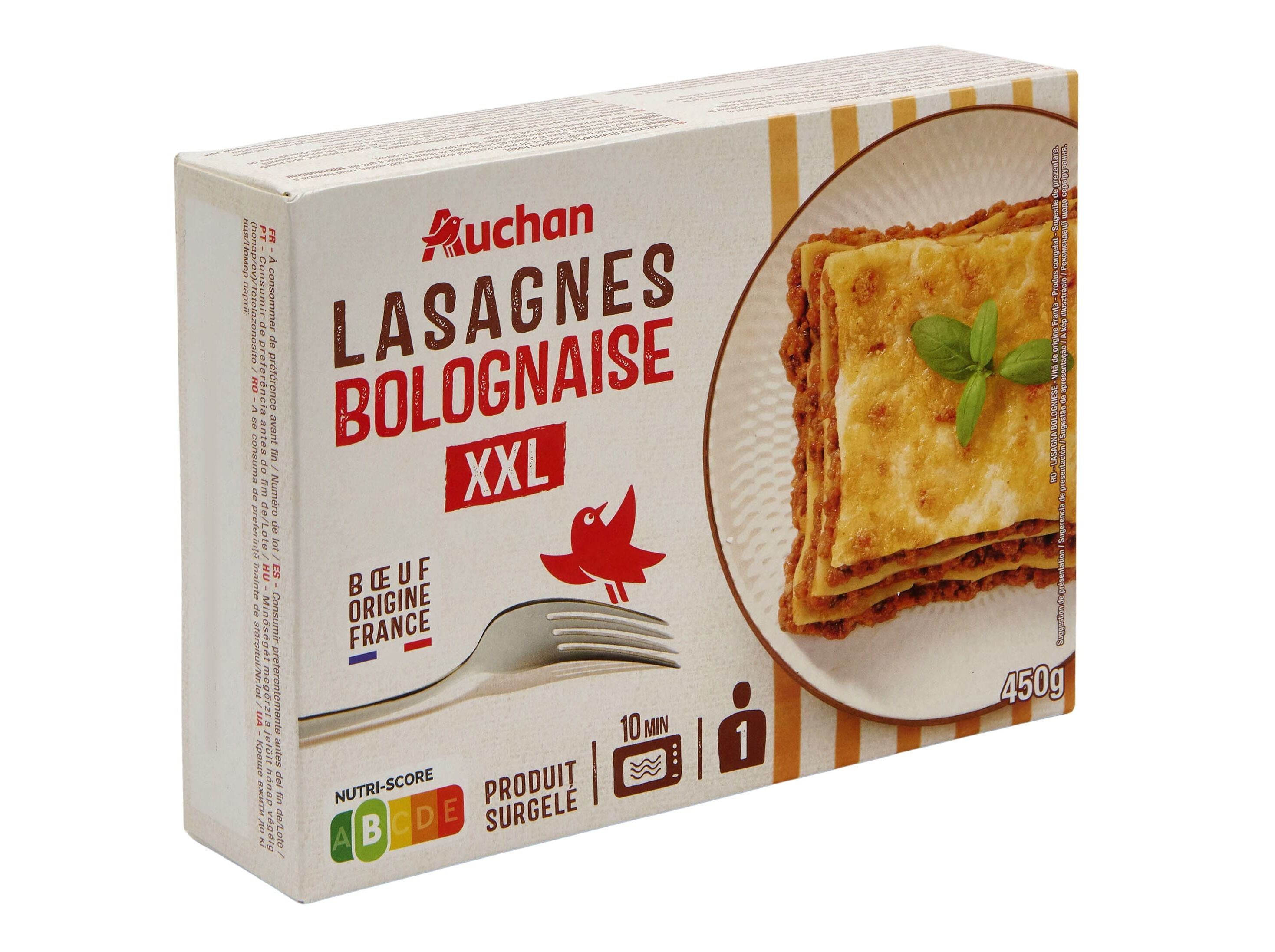 LASANHA &Agrave; BOLONHESA AUCHAN XXL 450G image number 1