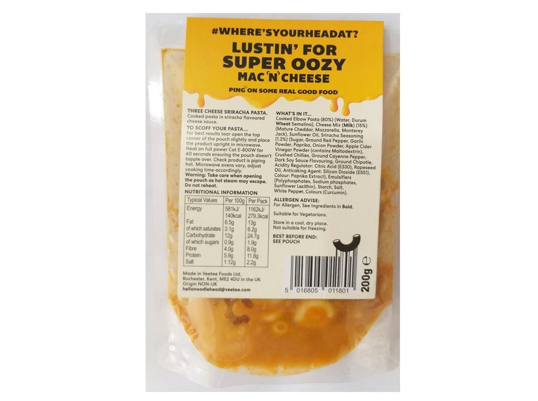 MACARR&Atilde;O MAC 'N' CHEESE HEAD SRIRACHA 200G image number 1