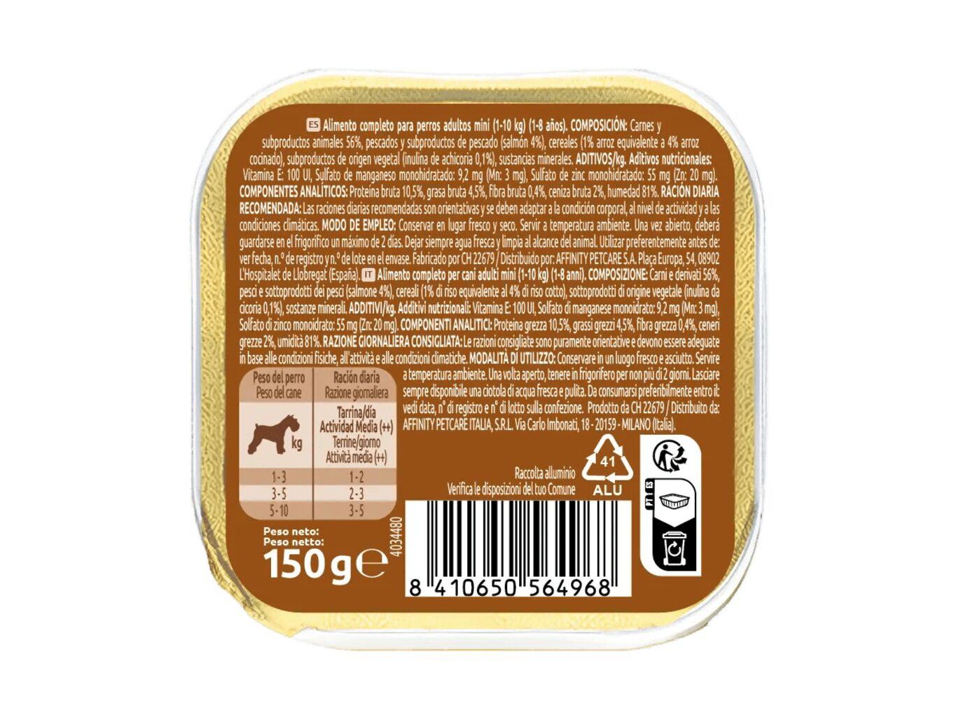 COMIDA H&Uacute;MIDA PARA C&Atilde;O ULTIMA MINI FIT&DELICIOUS SALM&Atilde;O 150G image number 1