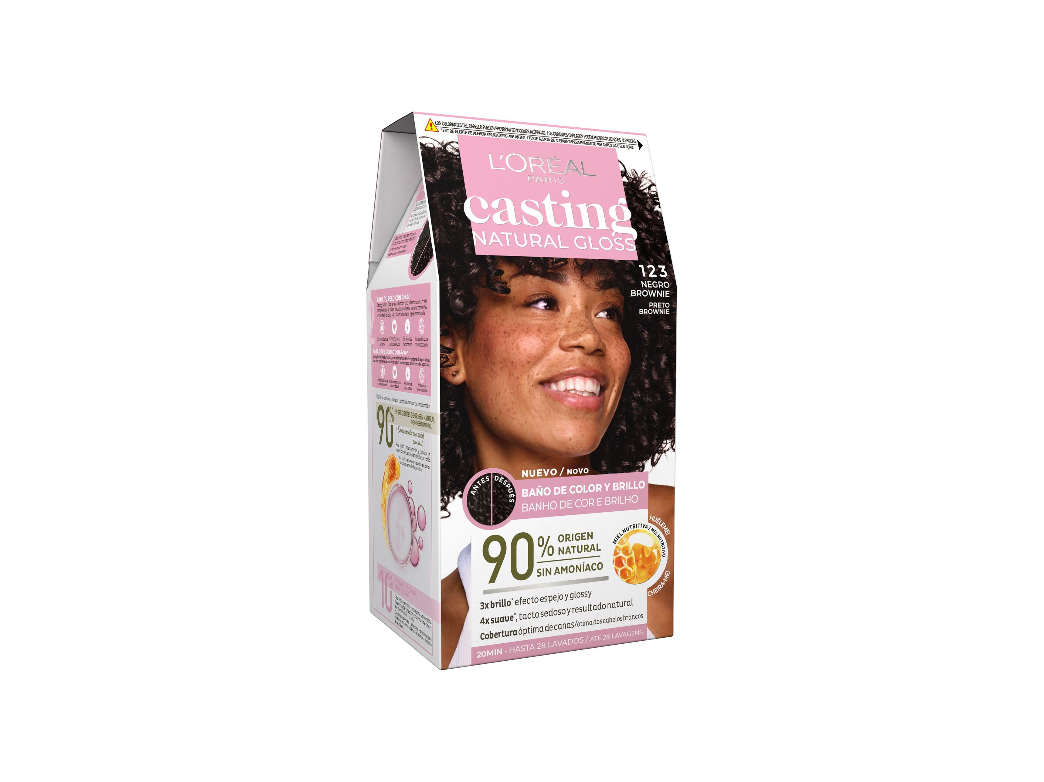 COLORA&Ccedil;&Atilde;O CASTING NATURAL GLOSS 123 PRETO BROWNIE