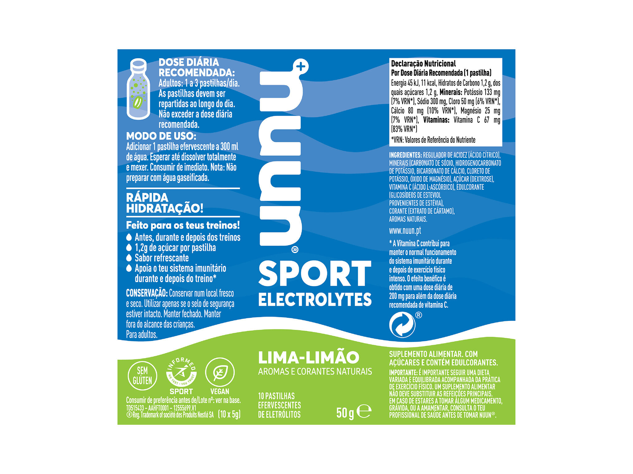 BEBIDAS DESPORTIVAS NUUN SPORT LIM&Atilde;O-LIMA 10 PAST image number 3