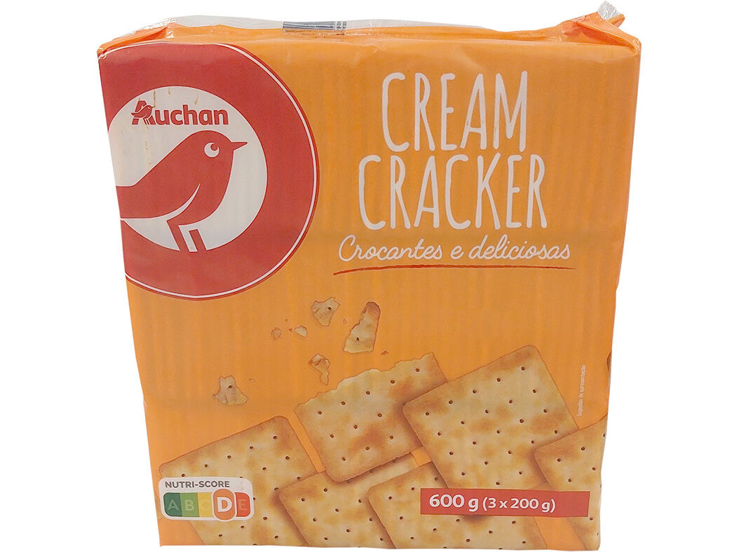 CREAM CRACKER AUCHAN 3X200G image number 0