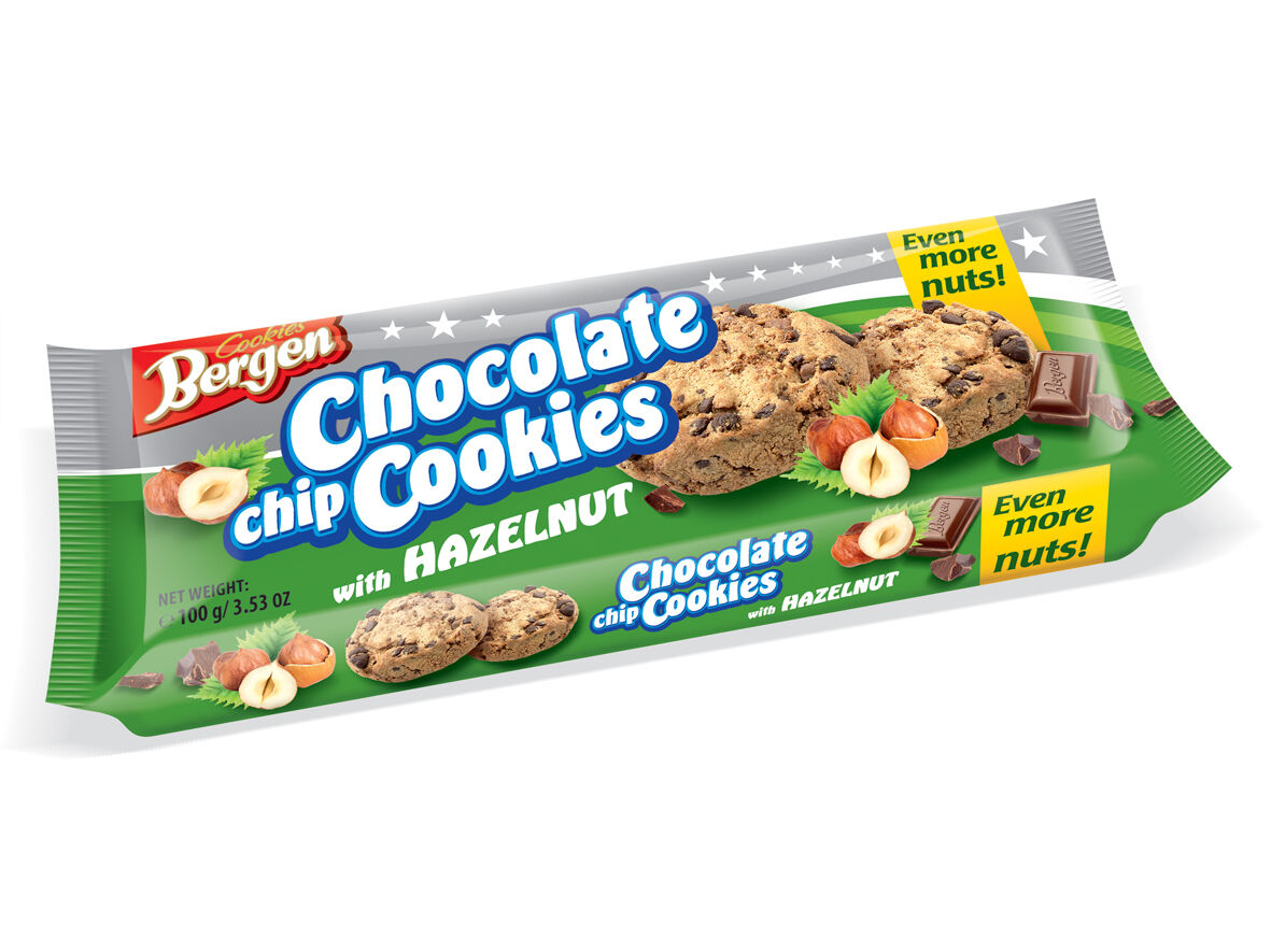 BOLACHAS COOKIES BERGEN AVELAS 100G image number 0