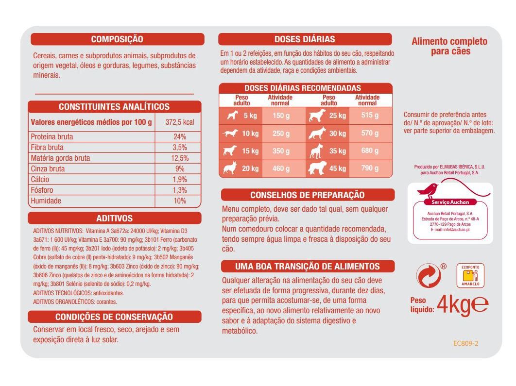 RA&Ccedil;&Atilde;O PARA C&Atilde;O AUCHAN MULTICROC 4KG image number 1