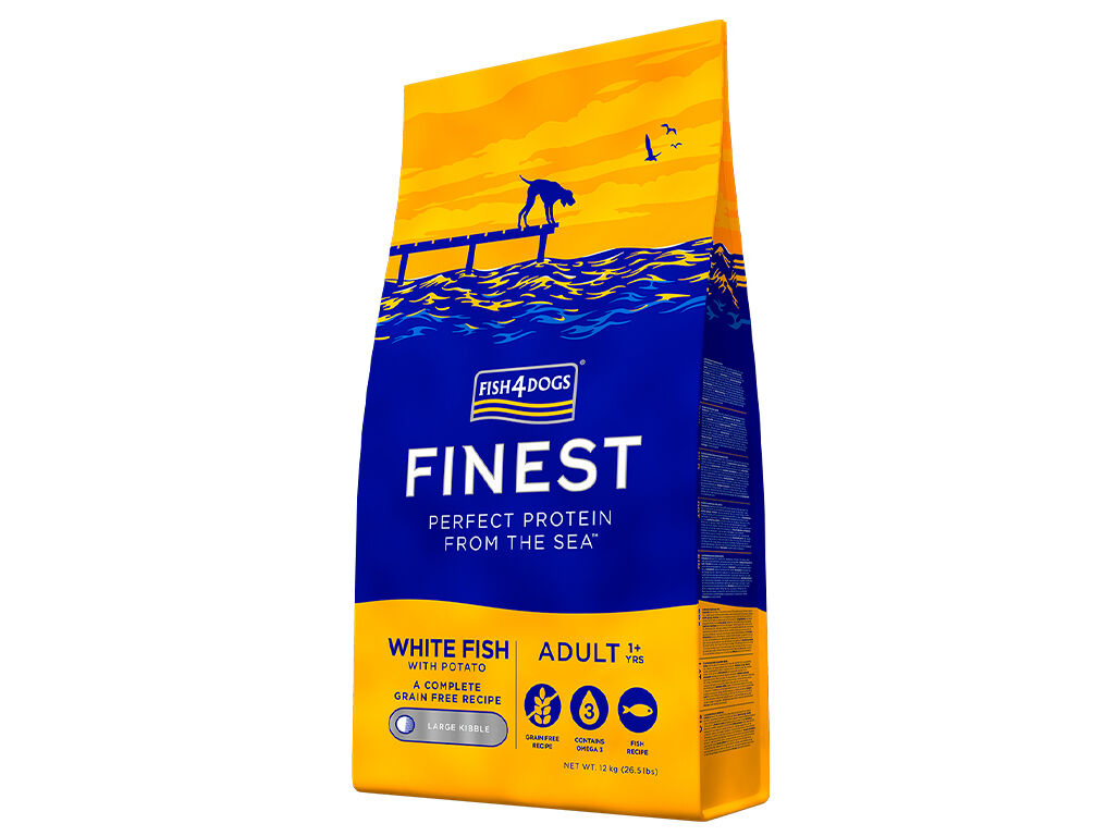 RA&Ccedil;&Atilde;O C&Atilde;O FISH4DOGS PEIXE BRANCO 12KG image number 0