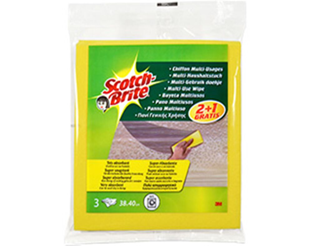 PANO SCOTCH BRITE AMARELO 2+1UN image number 0