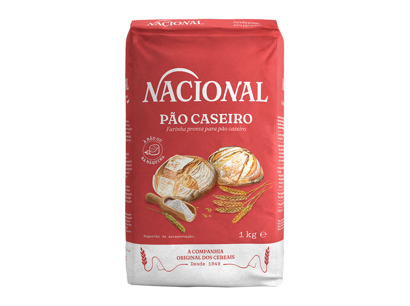 FARINHA NACIONAL PREPARADA P/P&Atilde;O CASEIRO 1KG image number 0