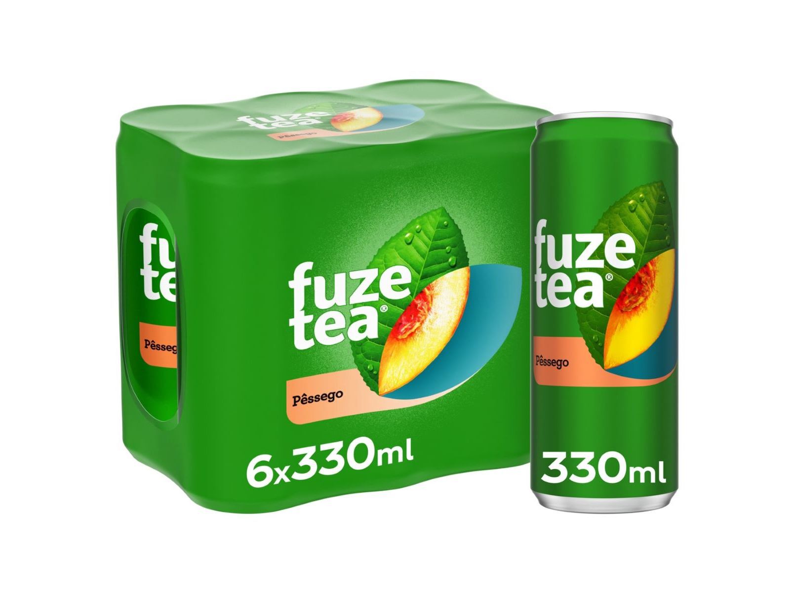 ICE TEA FUZE TEA PESSEGO LATA 6X0.33L image number 0