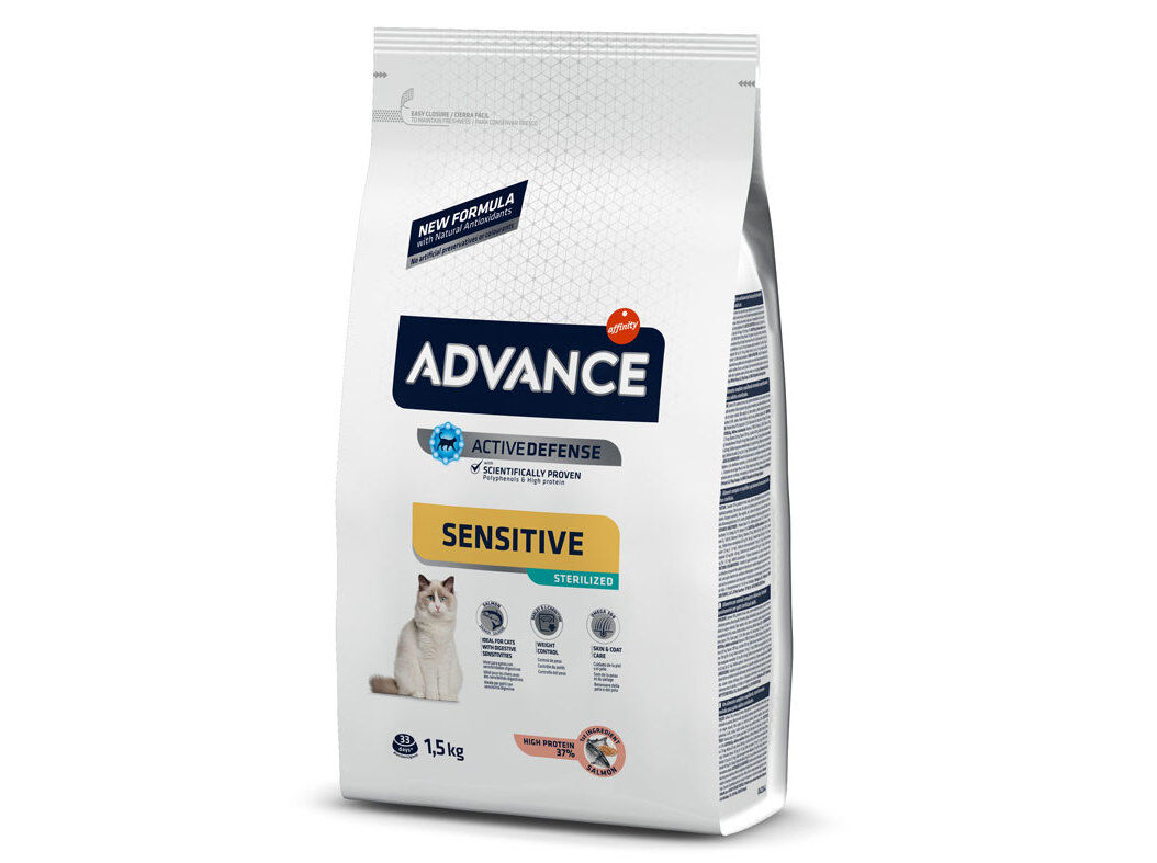 RA&Ccedil;&Atilde;O PARA GATO ADVANCE ESTERILIZADO COM SALM&Atilde;O 750+750G
