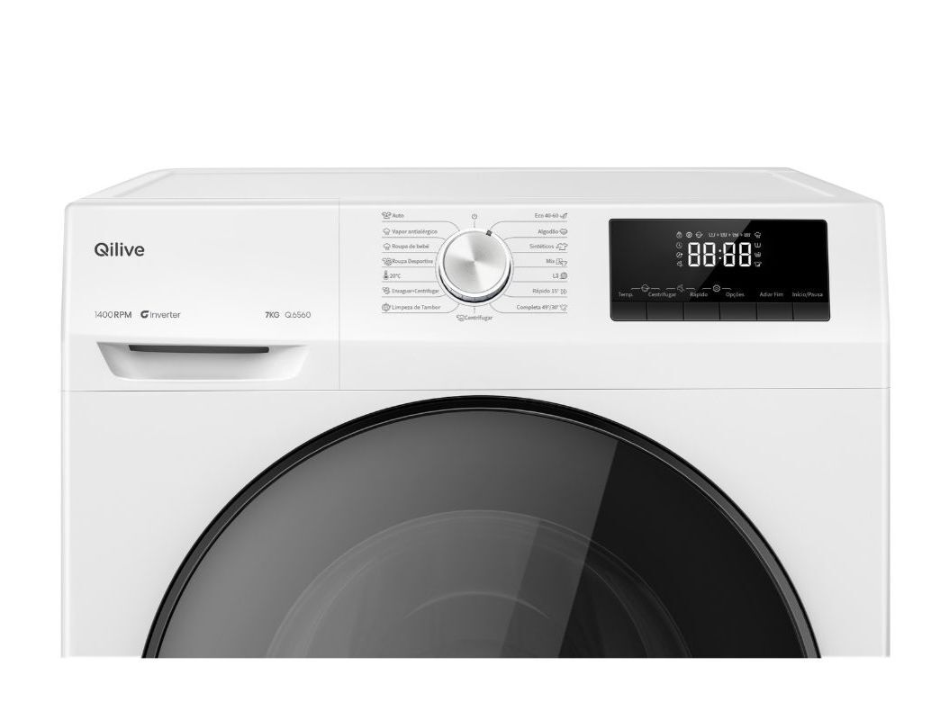 M&Aacute;QUINA DE LAVAR ROUPA QILIVE Q.6560 VAPOR - BRANCA A 7 KG image number 3