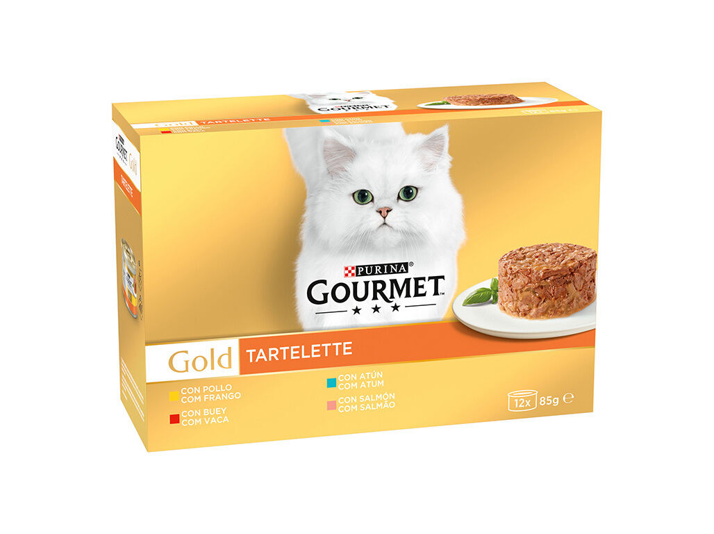 COMIDA H&Uacute;MIDA GATO GOURMET GOLD TARTELETTE 12X85G image number 2