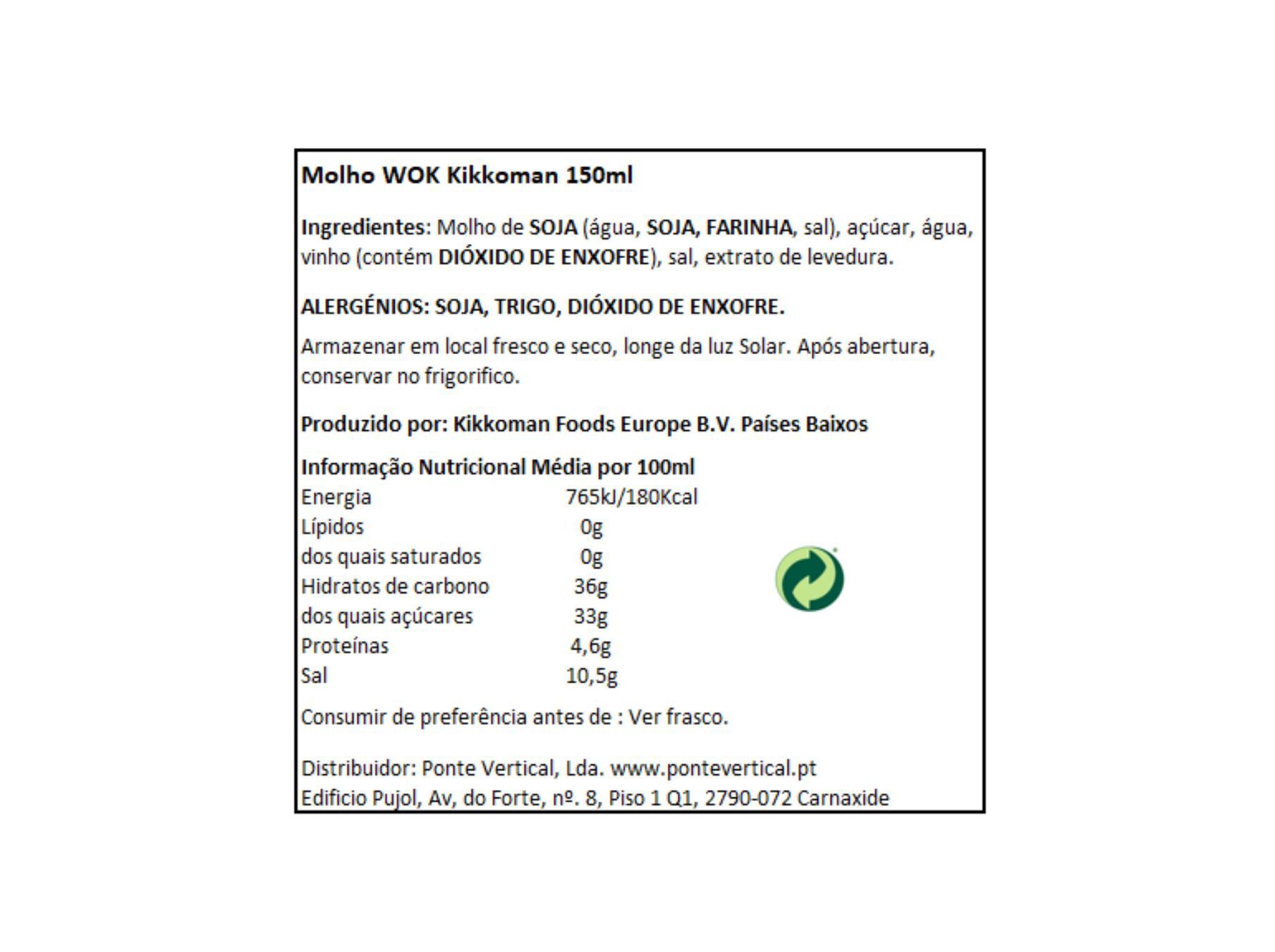 MOLHO SOJA KIKKOMAN WOK 150ML image number 1
