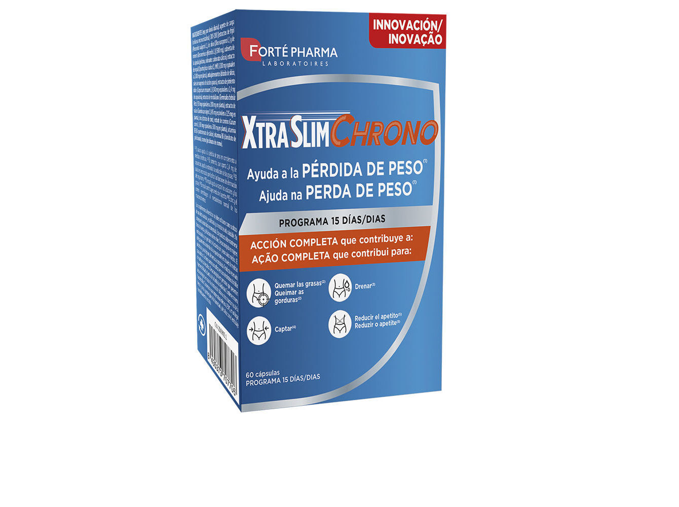 SUPLEMENTO XTRASLIM CHRONO QUEIMADOR 60 CAPSULAS image number 0