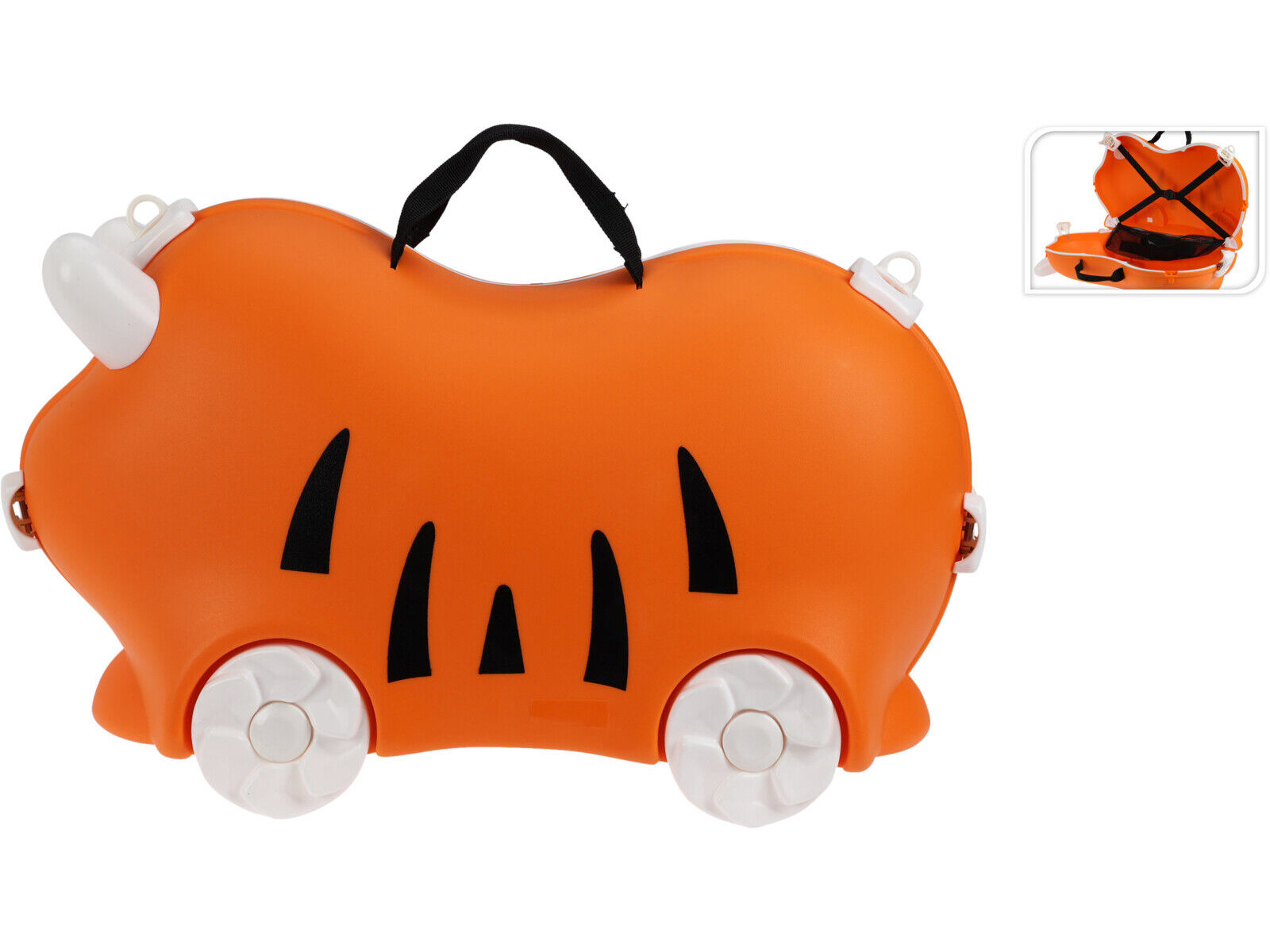 MALA DE CABINE INFANTIL RIGIDA LARANJA 4 RODAS 52X21X32CM image number 0