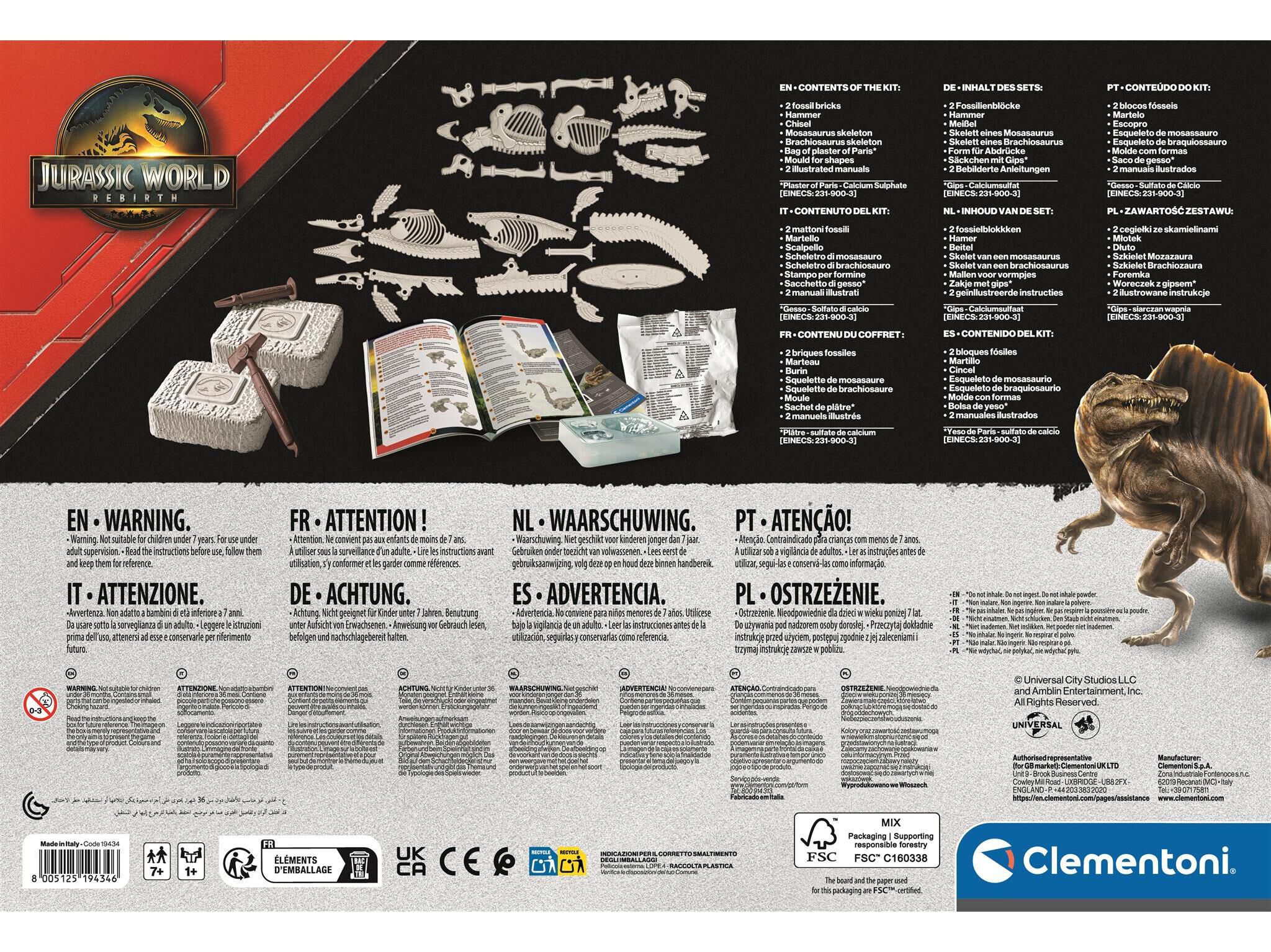 JURASSIC WORLD CLEMENTONI KIT DE ESCAVA&Ccedil;&Atilde;O image number 1