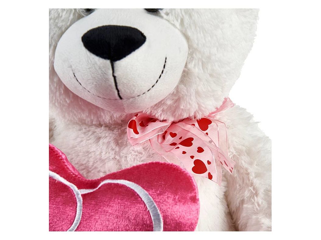 URSO DE PELUCHE ONE TWO FUN BRANCO 50CM image number 2