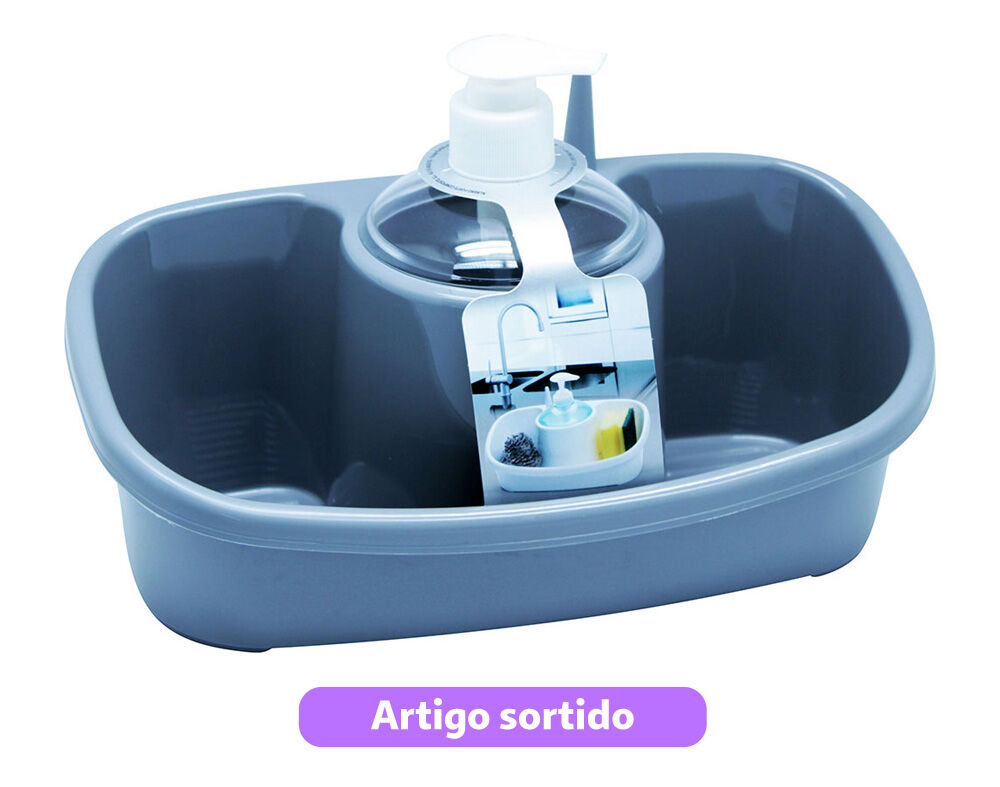 DISPENSADOR PARA DETERGENTE DA LOI&Ccedil;A 77 15.5X17X14CM CORES SORTIDAS