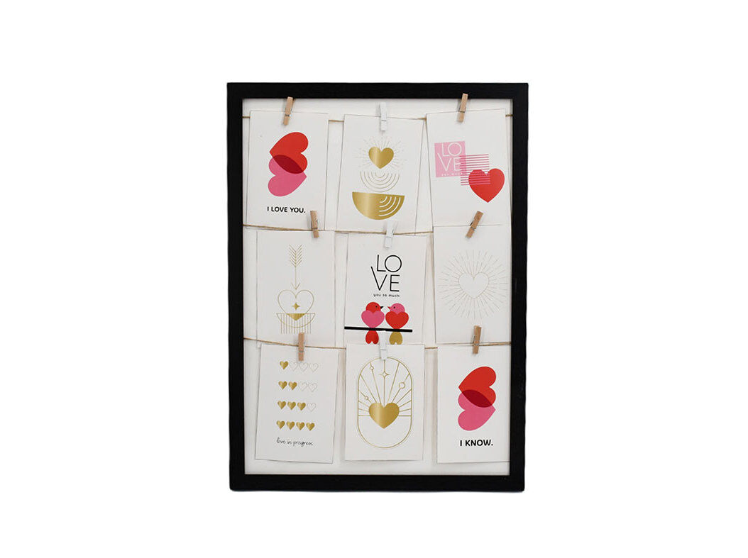 QUADRO MEMO ACTUEL MDF PRETO 38X52CM