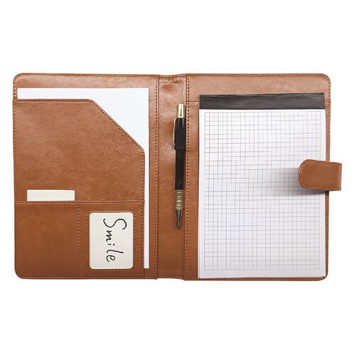 MEETING NOTEBOOK A5 AUCHAN CAMEL image number 1