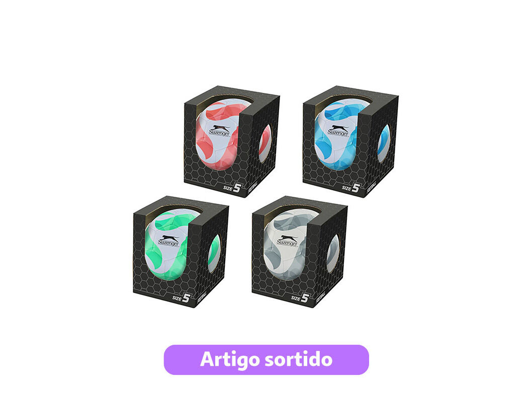 BOLA FUTEBOL COM EMBALAGEM SLAZENGER TAMANHO 5 CORES SORTIDAS