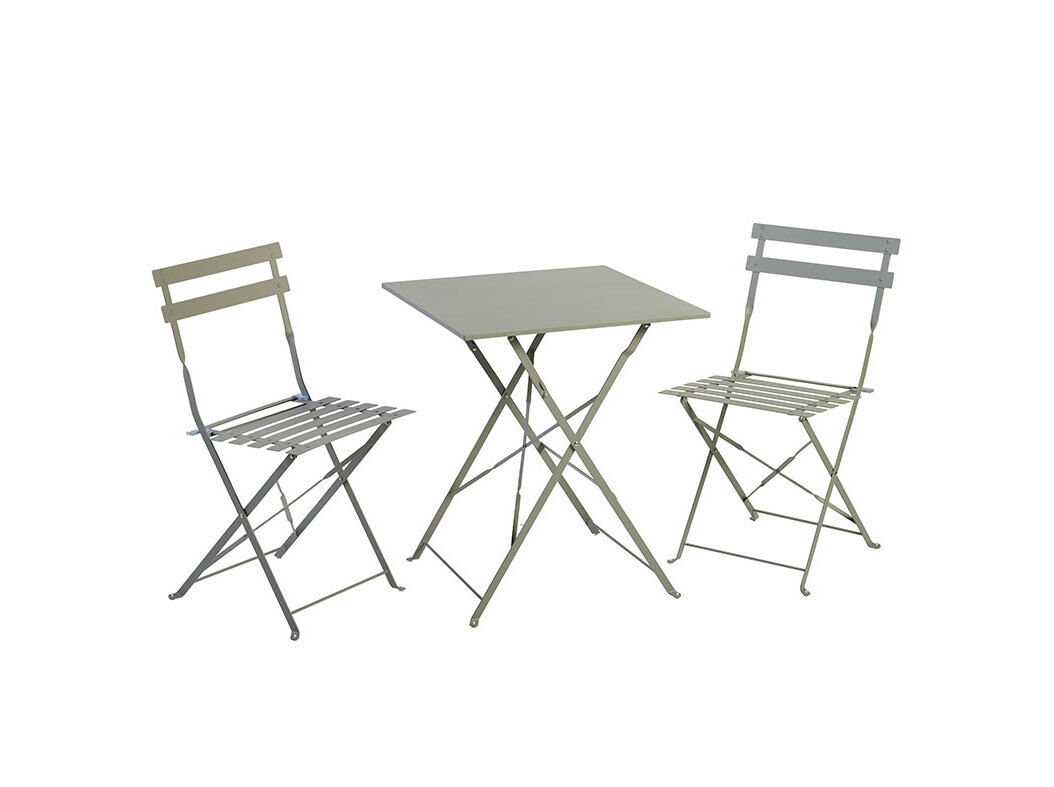 CONJUNTO DE DE VARANDA GARDENSTAR VERDE METAL 3 PE&Ccedil;AS