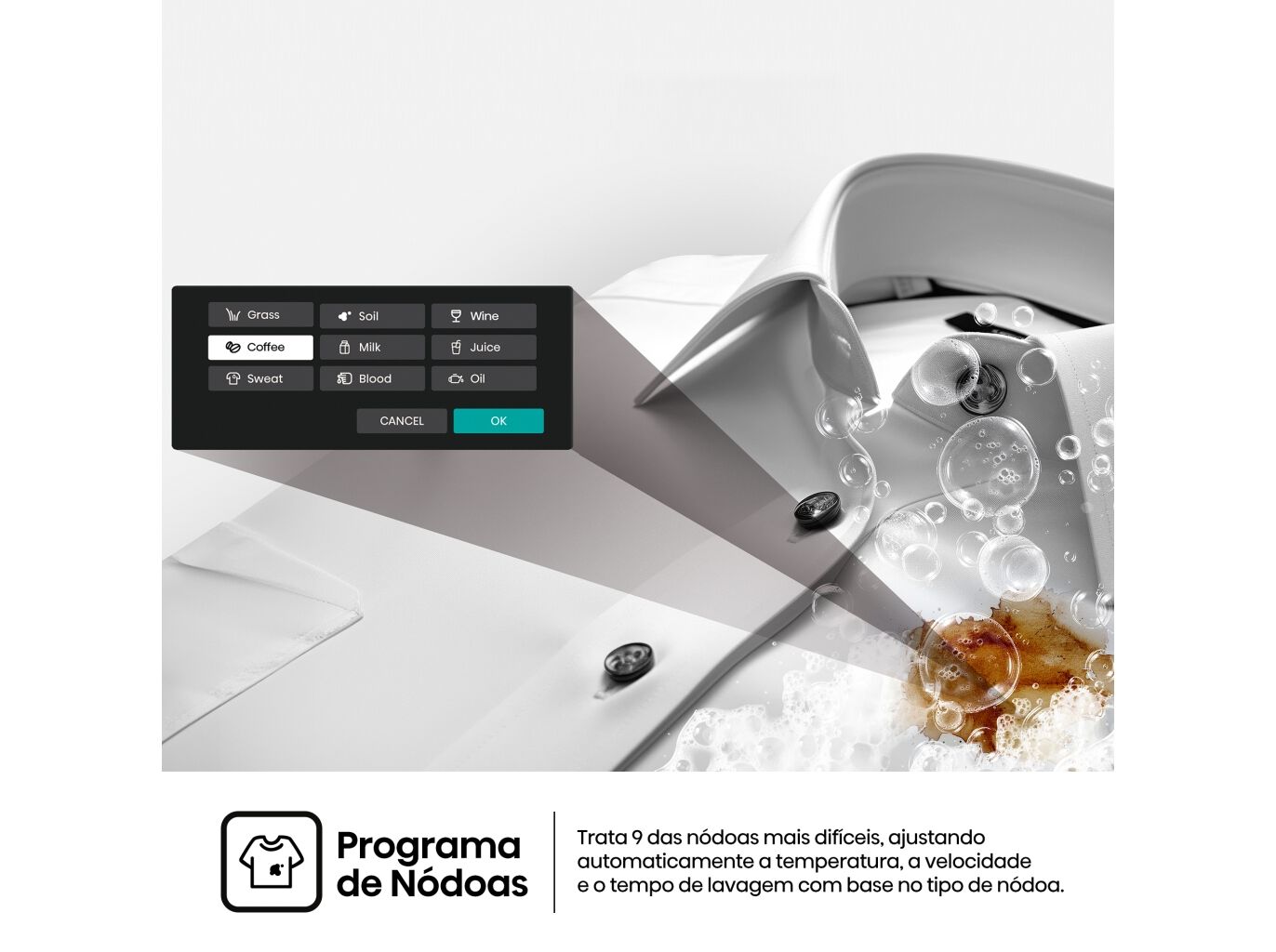 M&Aacute;QUINA DE LAVAR ROUPA HISENSE SERIE 5I WF5I8043BWF - BRANCO A 8KG A image number 13