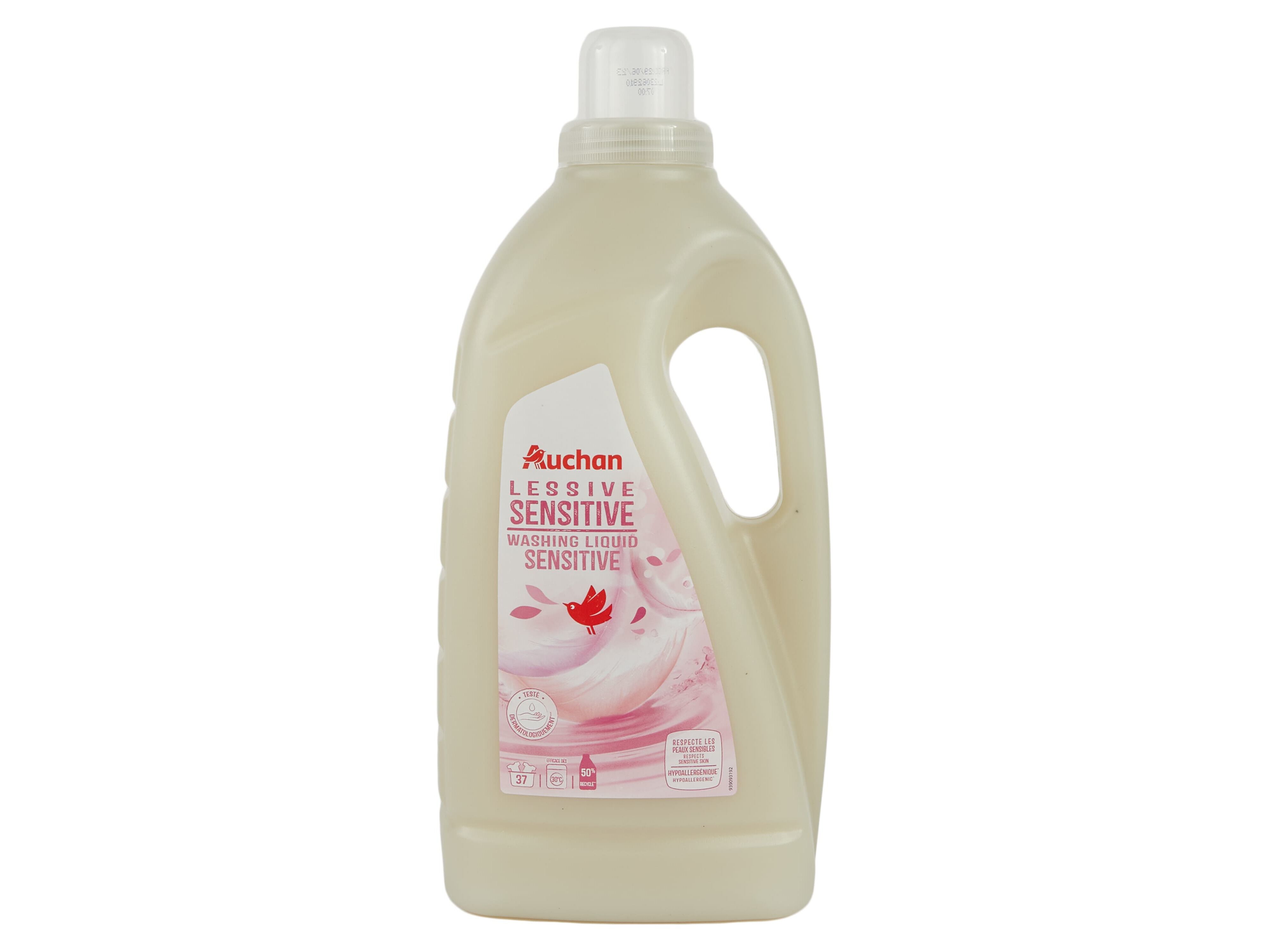 DETERGENTE ROUPA M&Aacute;QUINA L&Iacute;QUIDO AUCHAN SENSITIVE 37 DOSES image number 0