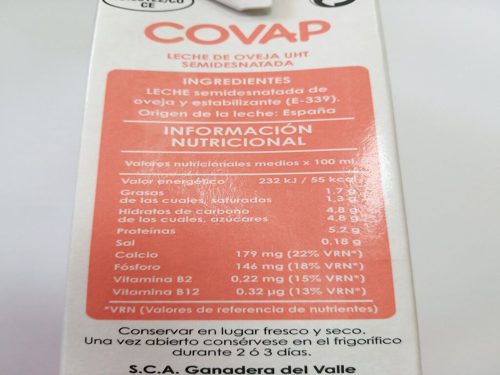 LEITE COVAP DE OVELHA 1L image number 1