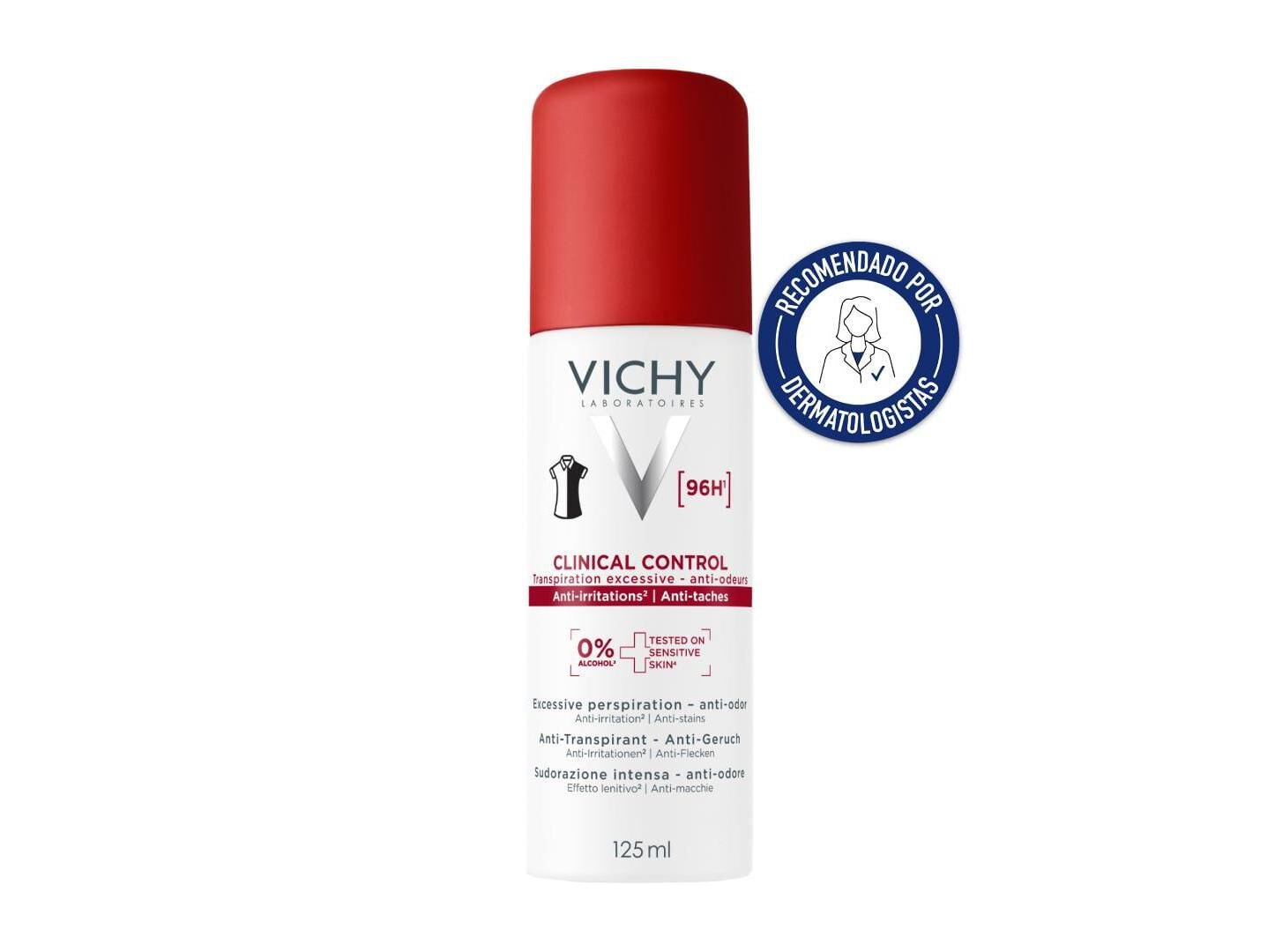 DESODORIZANTE SPRAY VICHY CLINICAL CONTROL 96H 125ML image number 0